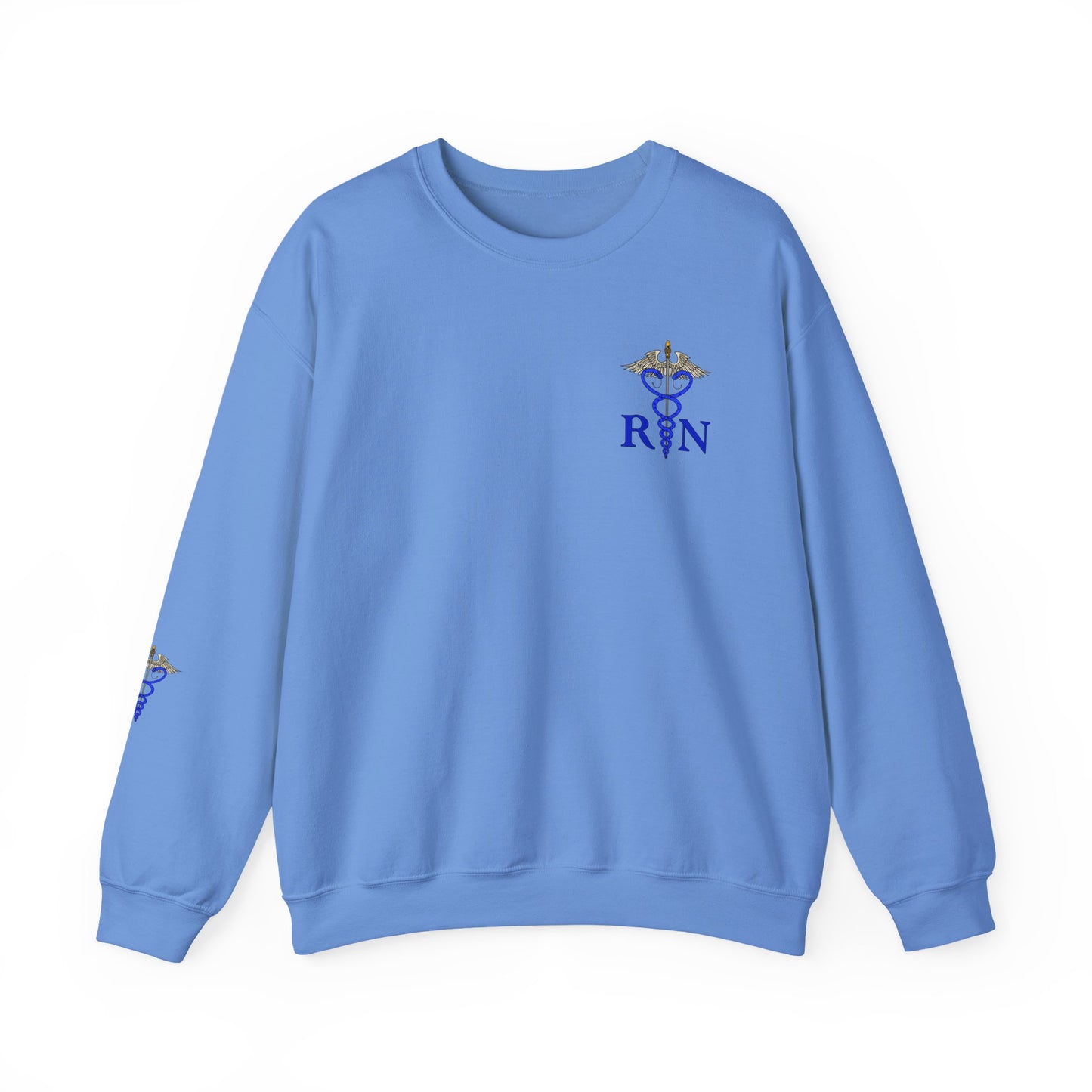 RN Caduceus Sweatshirt , Proud Nurse Apparel, Great Gift For Nurses, New Grad Nurses, Unisex Heavy Blend™ Crewneck Sweatshirt
