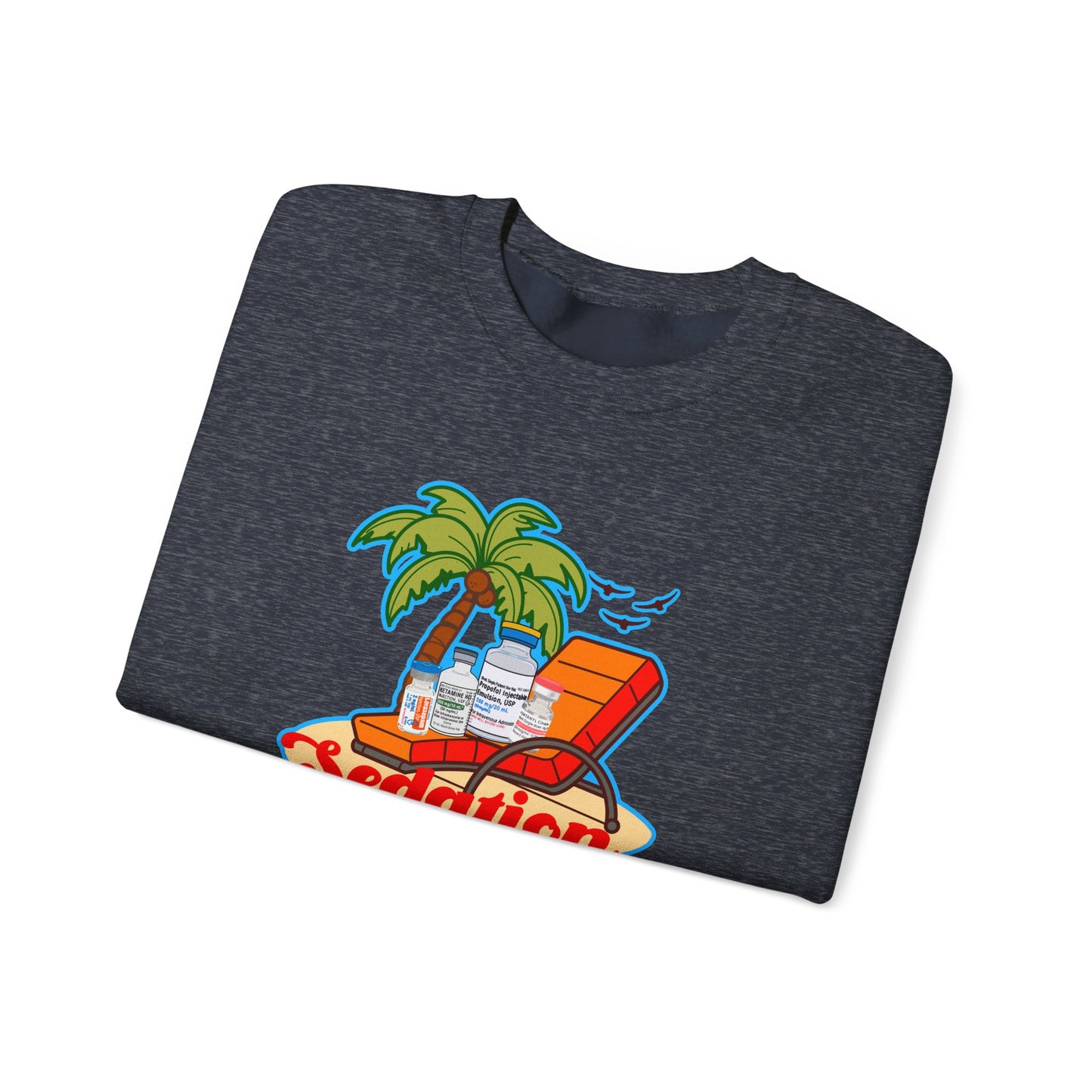 Sedation Vacation Sweatshirt, Relax in Style with ICU Humor, Daily Awakening Trial Humor, Great gift for ICU Nurses, Critical Care Doctors