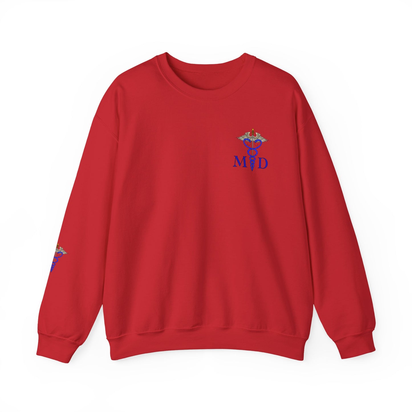 MD Caduceus Sweatshirt, Proud MD Apparel, Great Gift For Doctors, New Grad Doctors, Unisex Heavy Blend™ Crewneck Sweatshirt