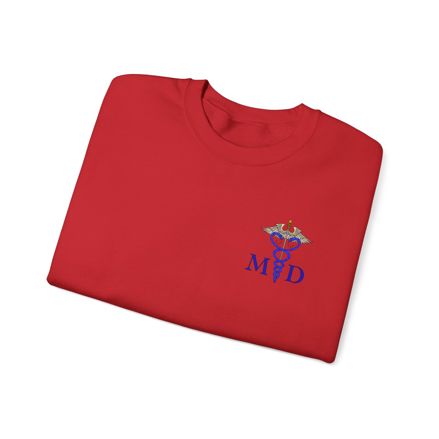 MD Caduceus Sweatshirt, Proud MD Apparel, Great Gift For Doctors, New Grad Doctors, Unisex Heavy Blend™ Crewneck Sweatshirt