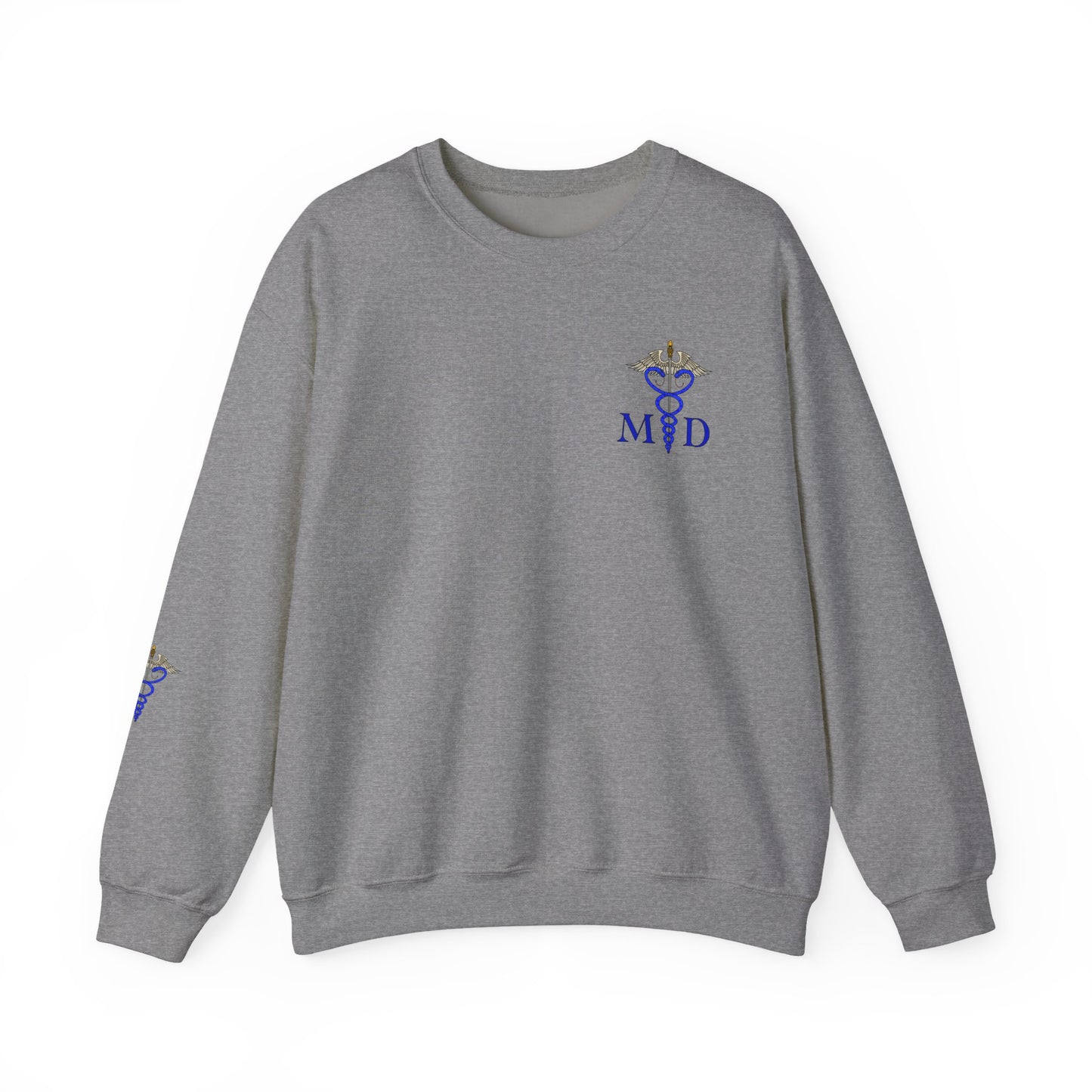 MD Caduceus Sweatshirt, Proud MD Apparel, Great Gift For Doctors, New Grad Doctors, Unisex Heavy Blend™ Crewneck Sweatshirt