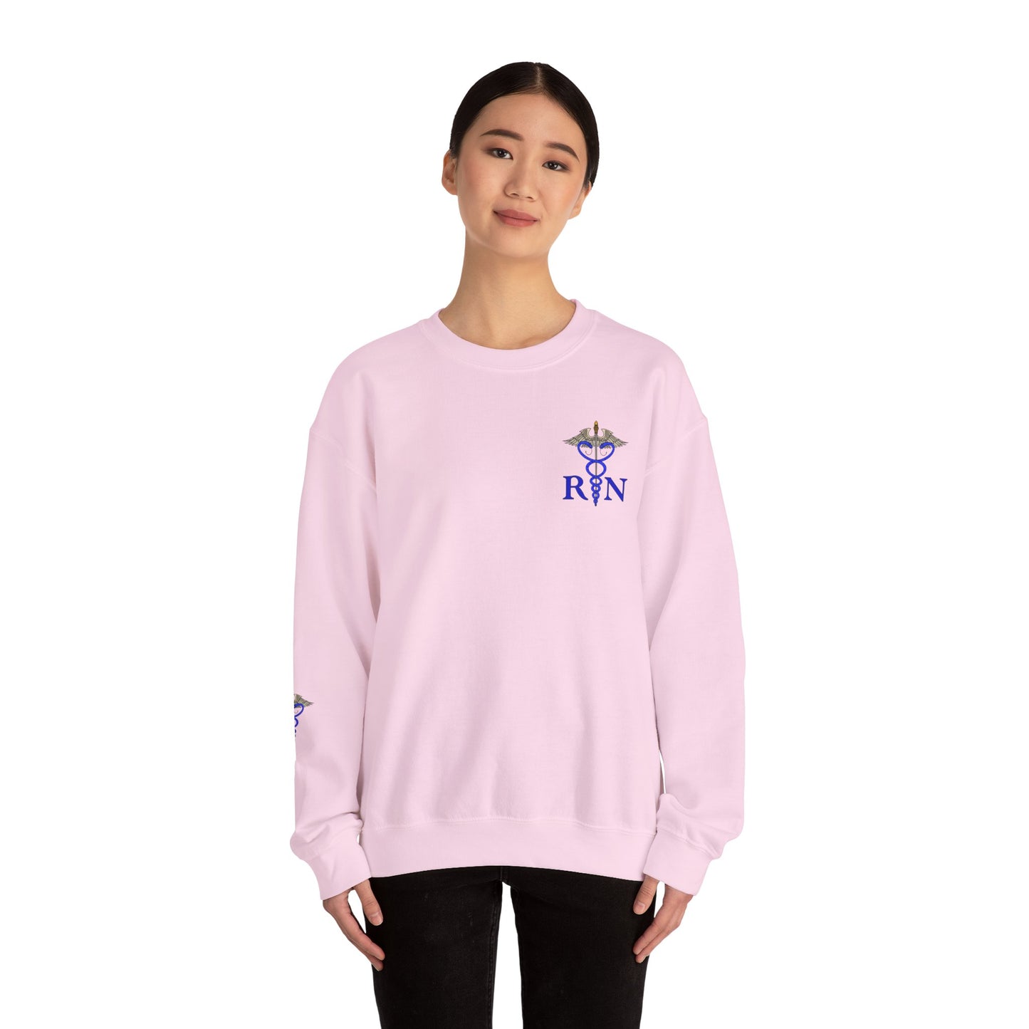 RN Caduceus Sweatshirt , Proud Nurse Apparel, Great Gift For Nurses, New Grad Nurses, Unisex Heavy Blend™ Crewneck Sweatshirt