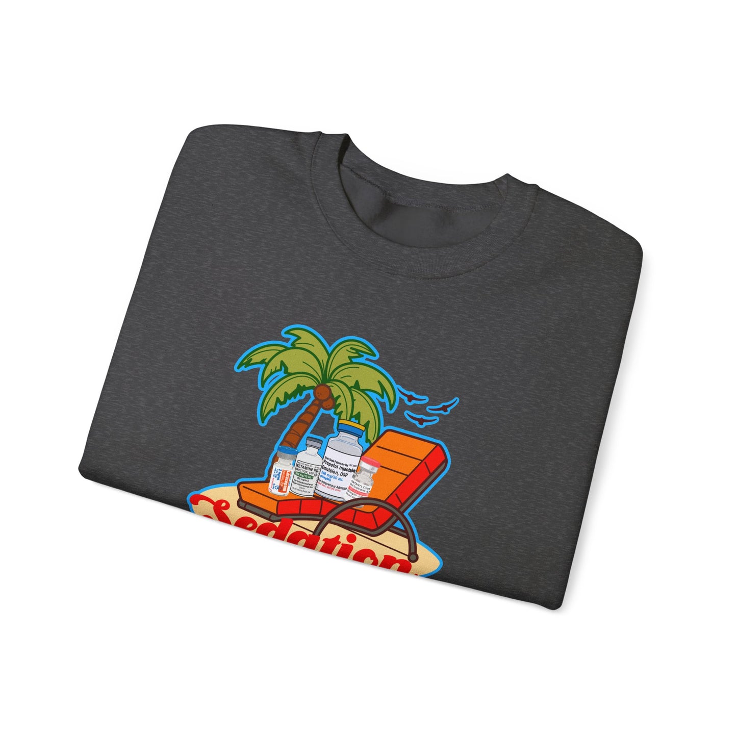 Sedation Vacation Sweatshirt, Relax in Style with ICU Humor, Daily Awakening Trial Humor, Great gift for ICU Nurses, Critical Care Doctors