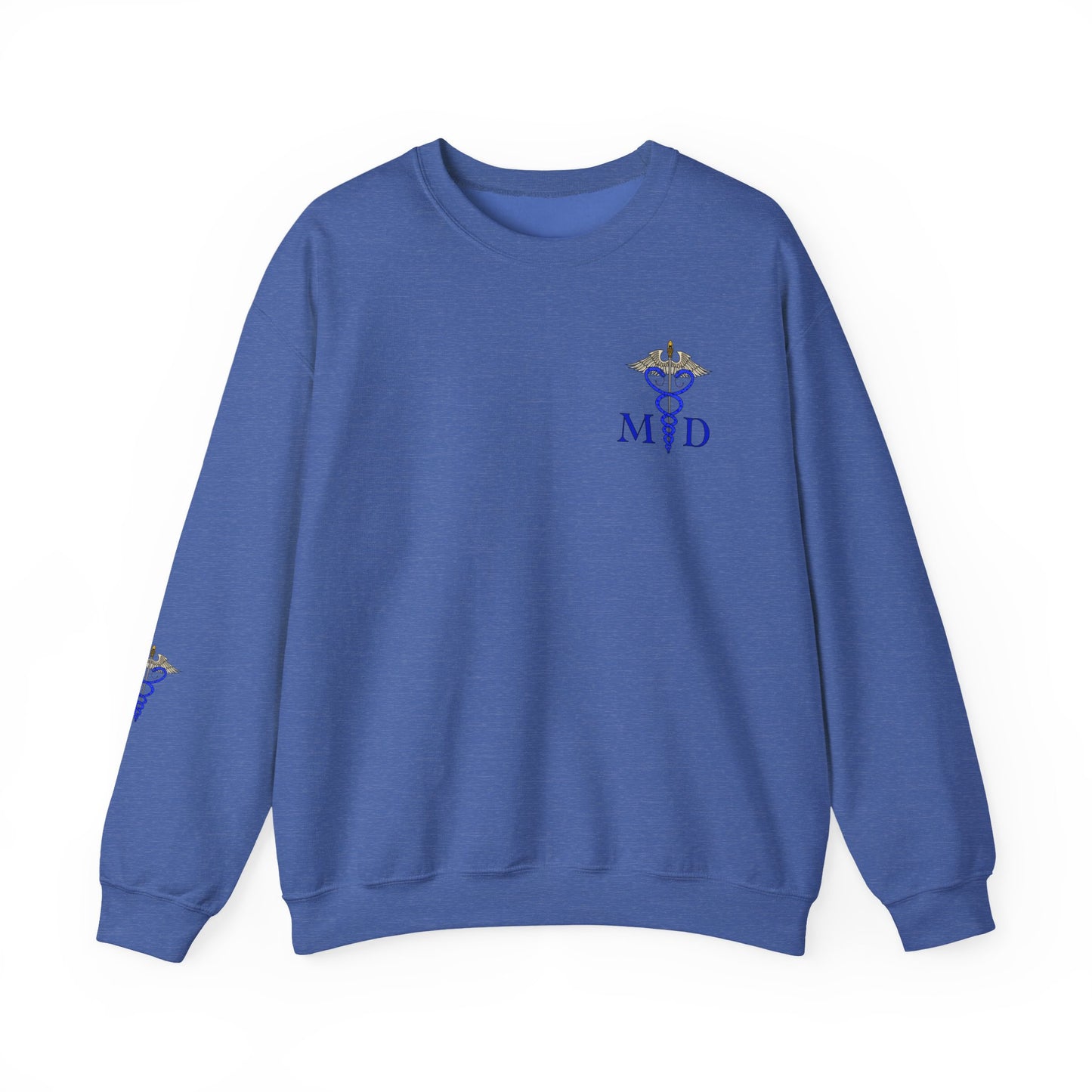 MD Caduceus Sweatshirt, Proud MD Apparel, Great Gift For Doctors, New Grad Doctors, Unisex Heavy Blend™ Crewneck Sweatshirt