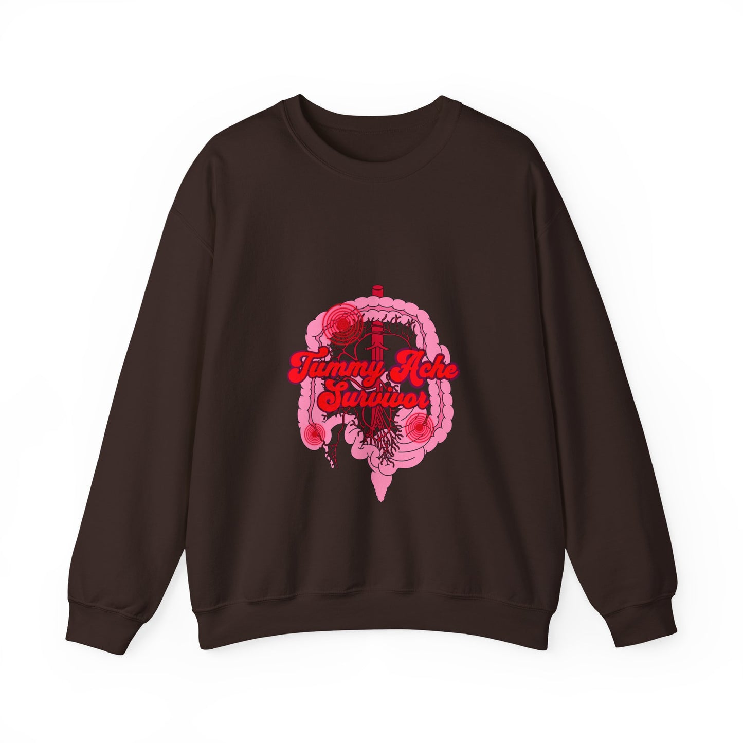 Tummy Ache Survivor Sweatshirt , Funny Nurse and Medical Humor Apparel,Unisex Heavy Blend™ Crewneck Sweatshirt, Humor Apparel For Nurses