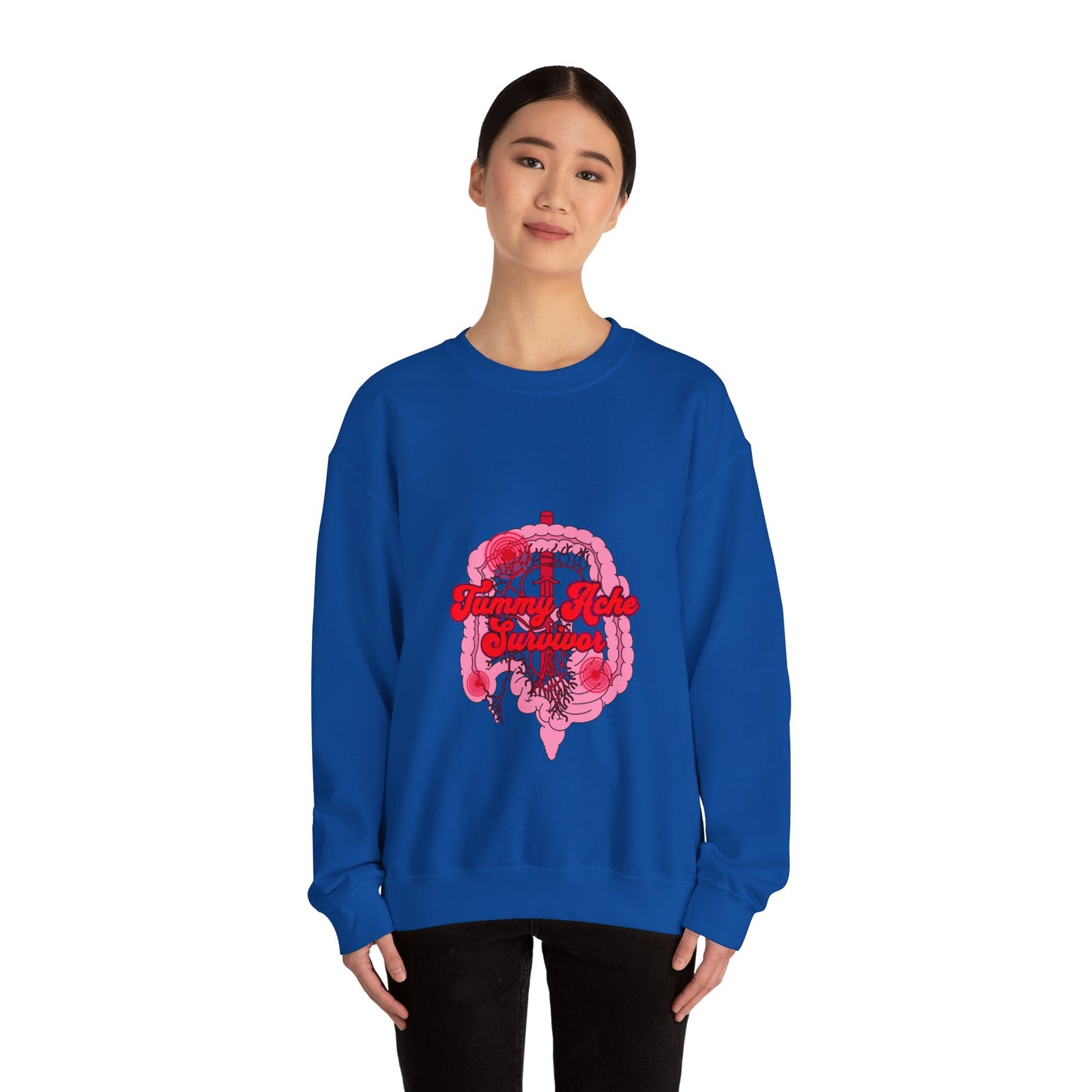 Tummy Ache Survivor Sweatshirt , Funny Nurse and Medical Humor Apparel,Unisex Heavy Blend™ Crewneck Sweatshirt, Humor Apparel For Nurses