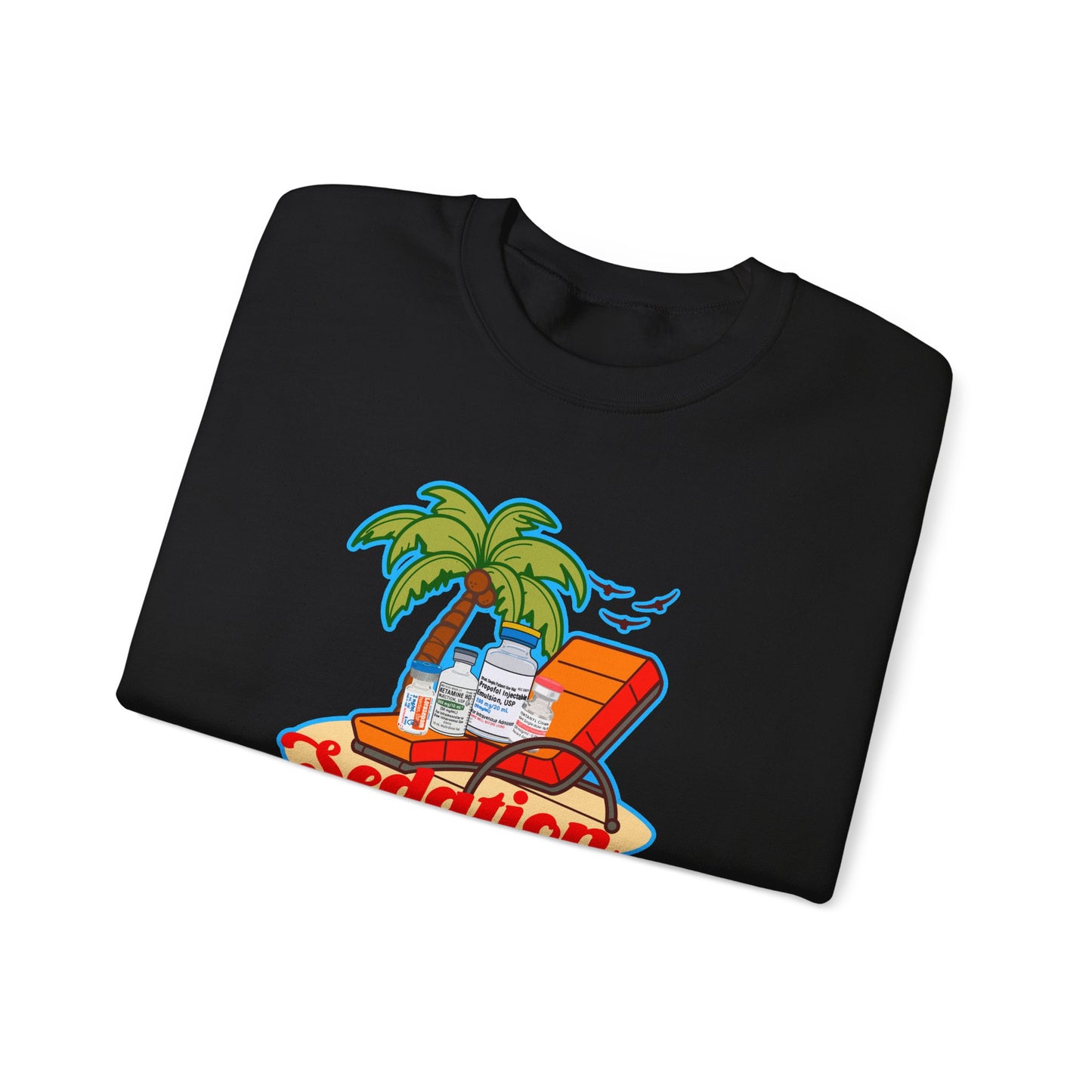 Sedation Vacation Sweatshirt, Relax in Style with ICU Humor, Daily Awakening Trial Humor, Great gift for ICU Nurses, Critical Care Doctors