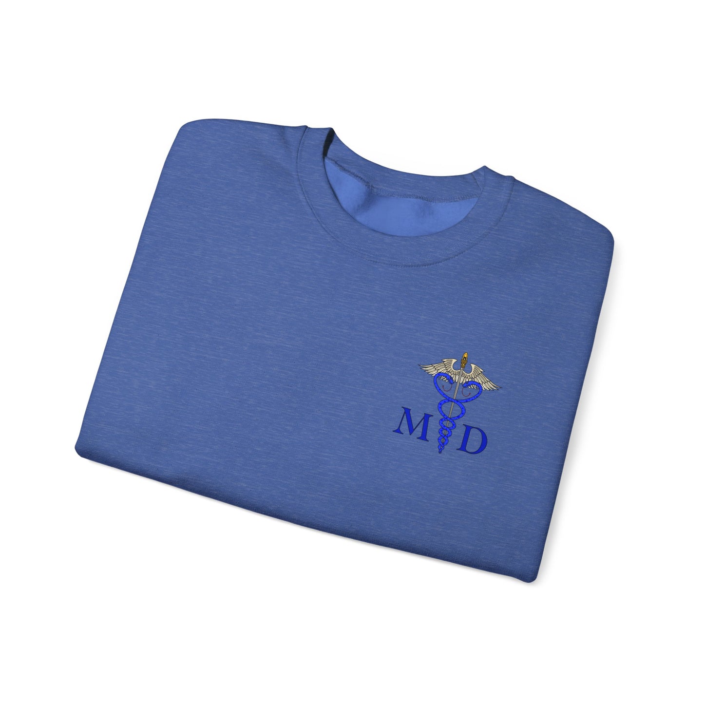 MD Caduceus Sweatshirt, Proud MD Apparel, Great Gift For Doctors, New Grad Doctors, Unisex Heavy Blend™ Crewneck Sweatshirt