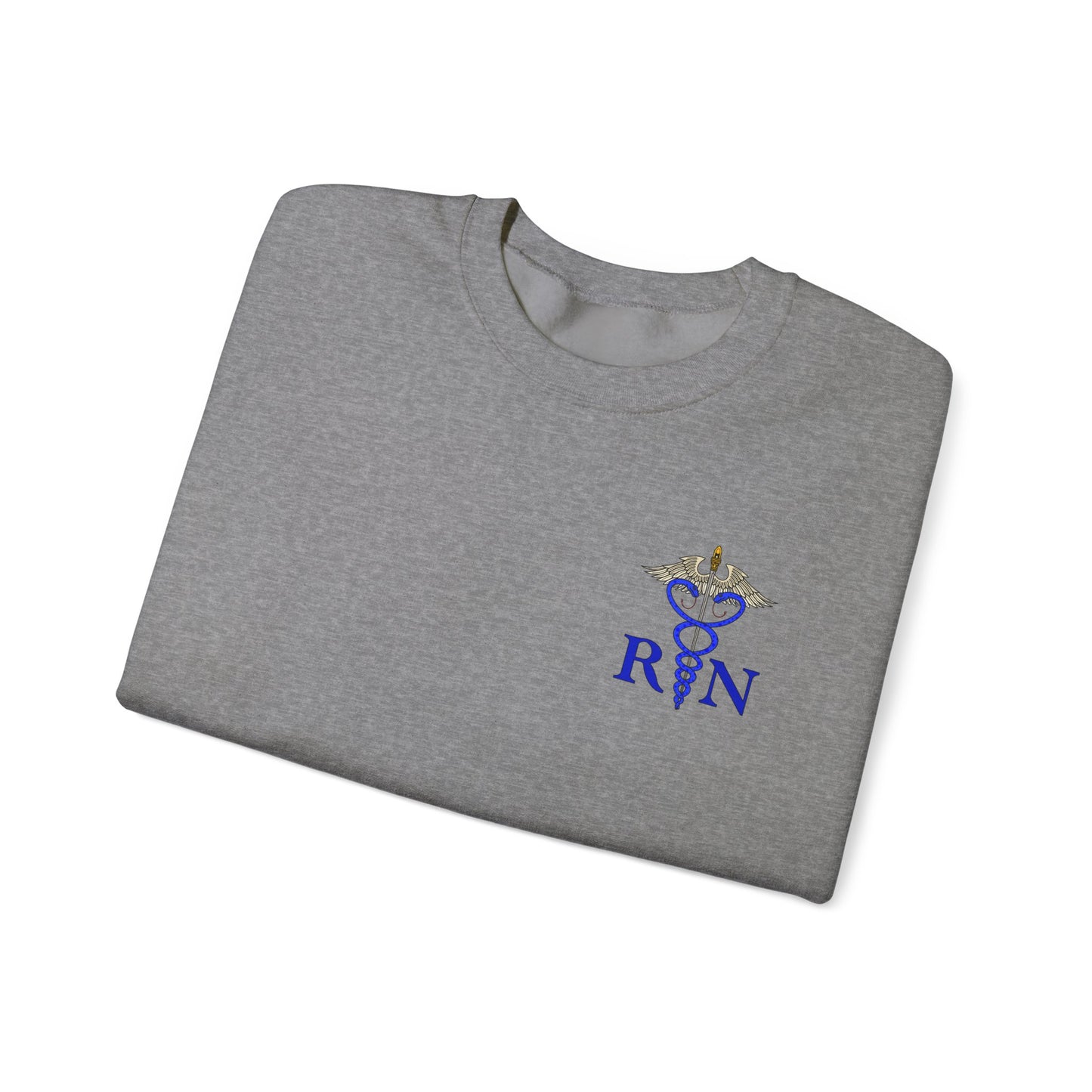 RN Caduceus Sweatshirt , Proud Nurse Apparel, Great Gift For Nurses, New Grad Nurses, Unisex Heavy Blend™ Crewneck Sweatshirt