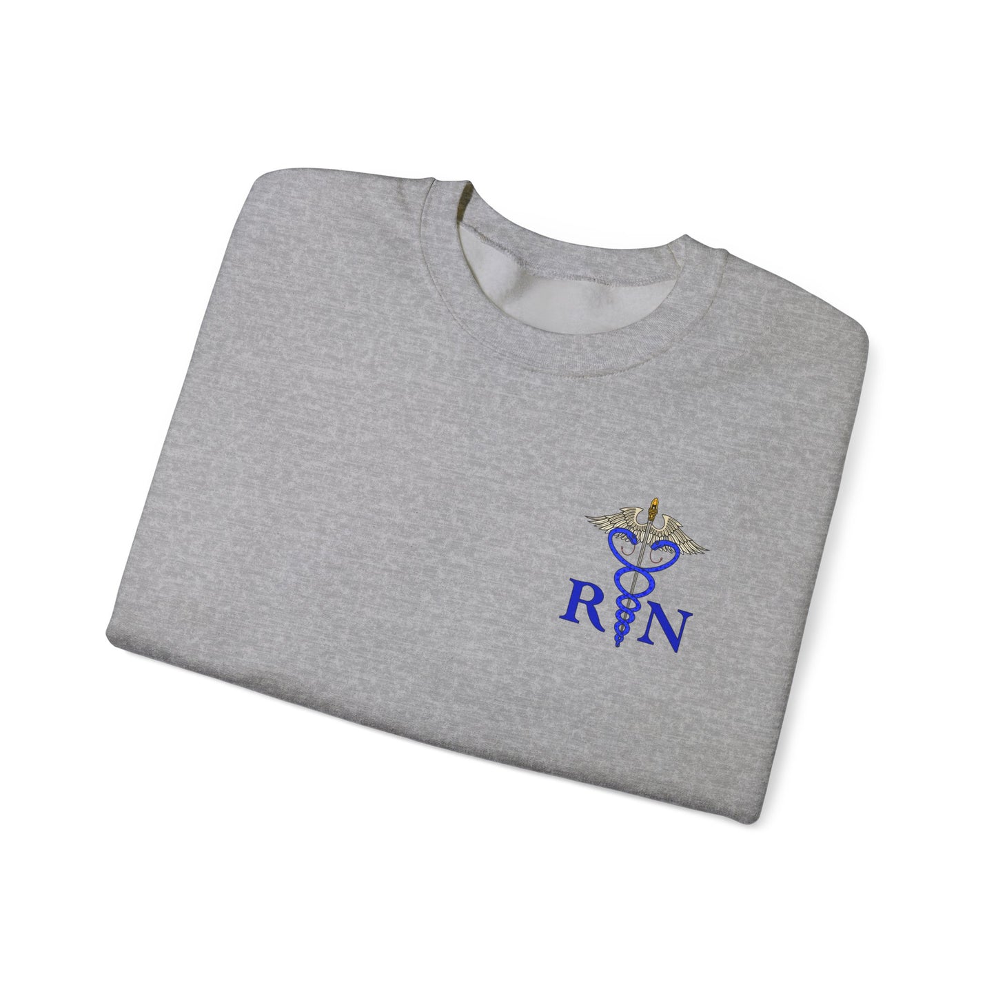 RN Caduceus Sweatshirt , Proud Nurse Apparel, Great Gift For Nurses, New Grad Nurses, Unisex Heavy Blend™ Crewneck Sweatshirt