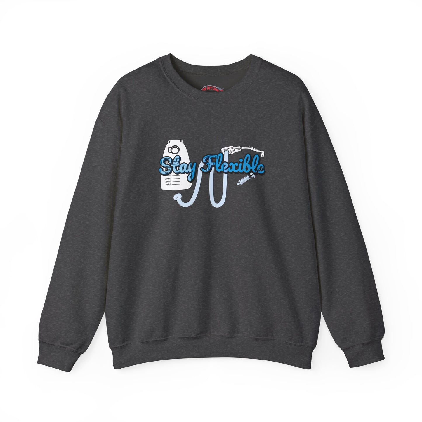 Stay Flexible Sweatshirt, Funny Nurse Humor, Flex-Seal Fecal Management, ICU, ER, Critical Care, RN Gift, Medical Gag Apparel