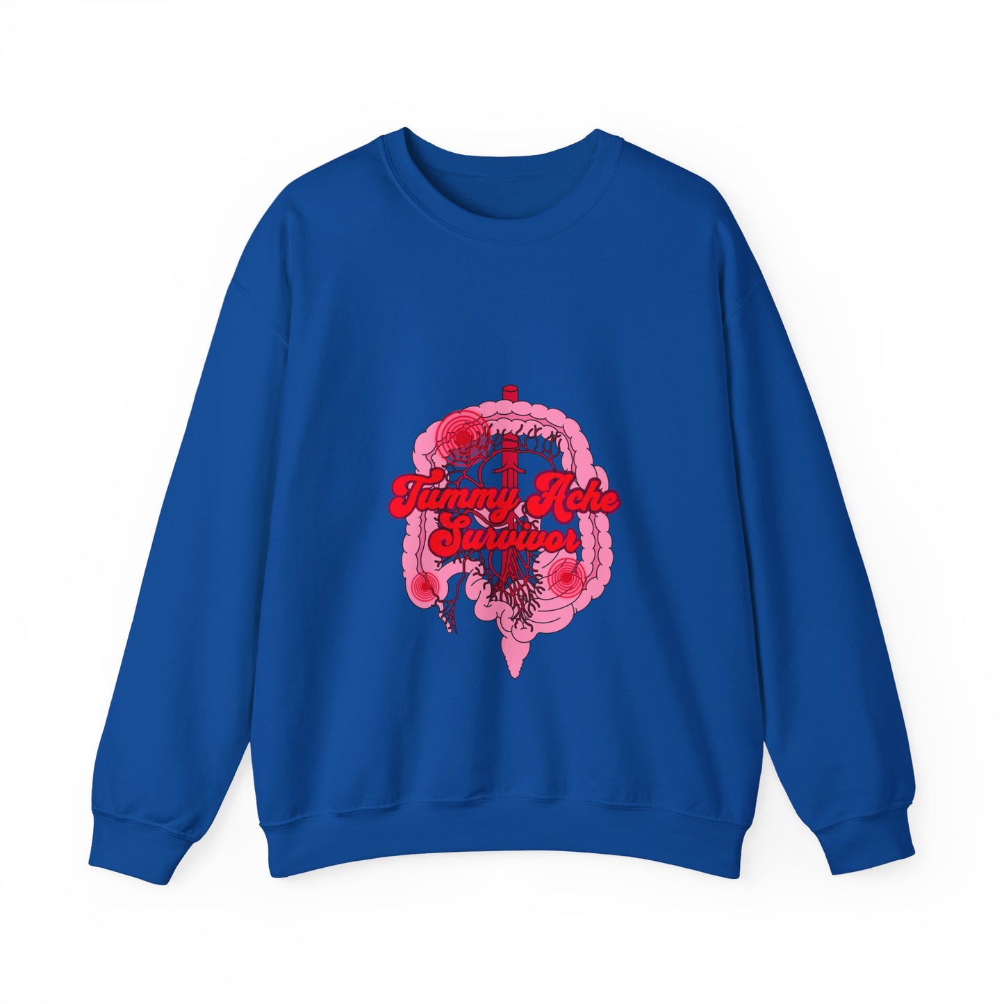 Tummy Ache Survivor Sweatshirt , Funny Nurse and Medical Humor Apparel,Unisex Heavy Blend™ Crewneck Sweatshirt, Humor Apparel For Nurses