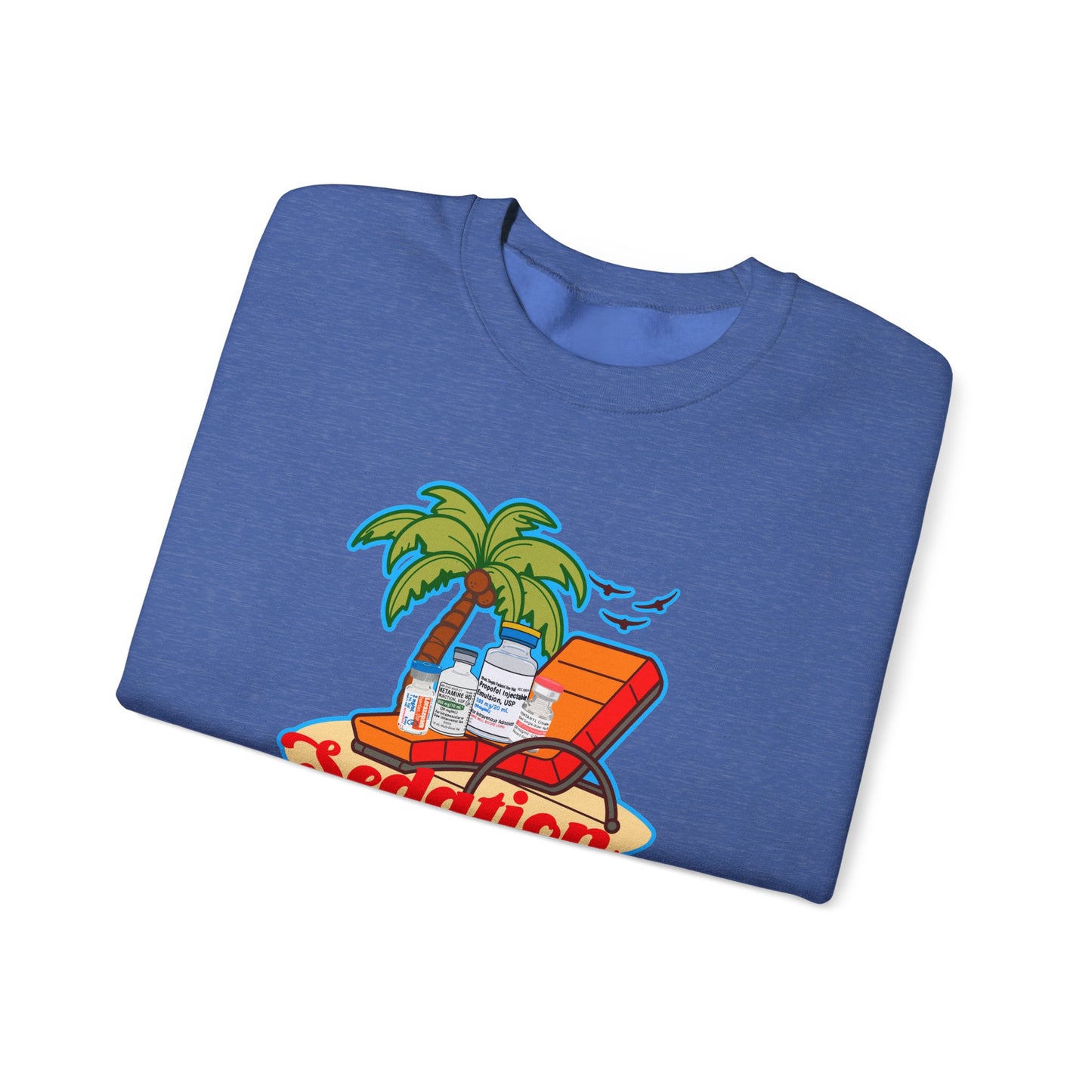 Sedation Vacation Sweatshirt, Relax in Style with ICU Humor, Daily Awakening Trial Humor, Great gift for ICU Nurses, Critical Care Doctors