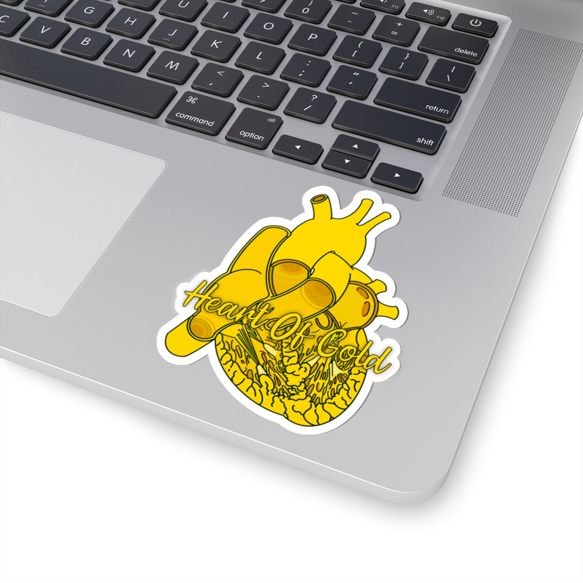 Heart Of Gold - Anatomical Heart Sticker