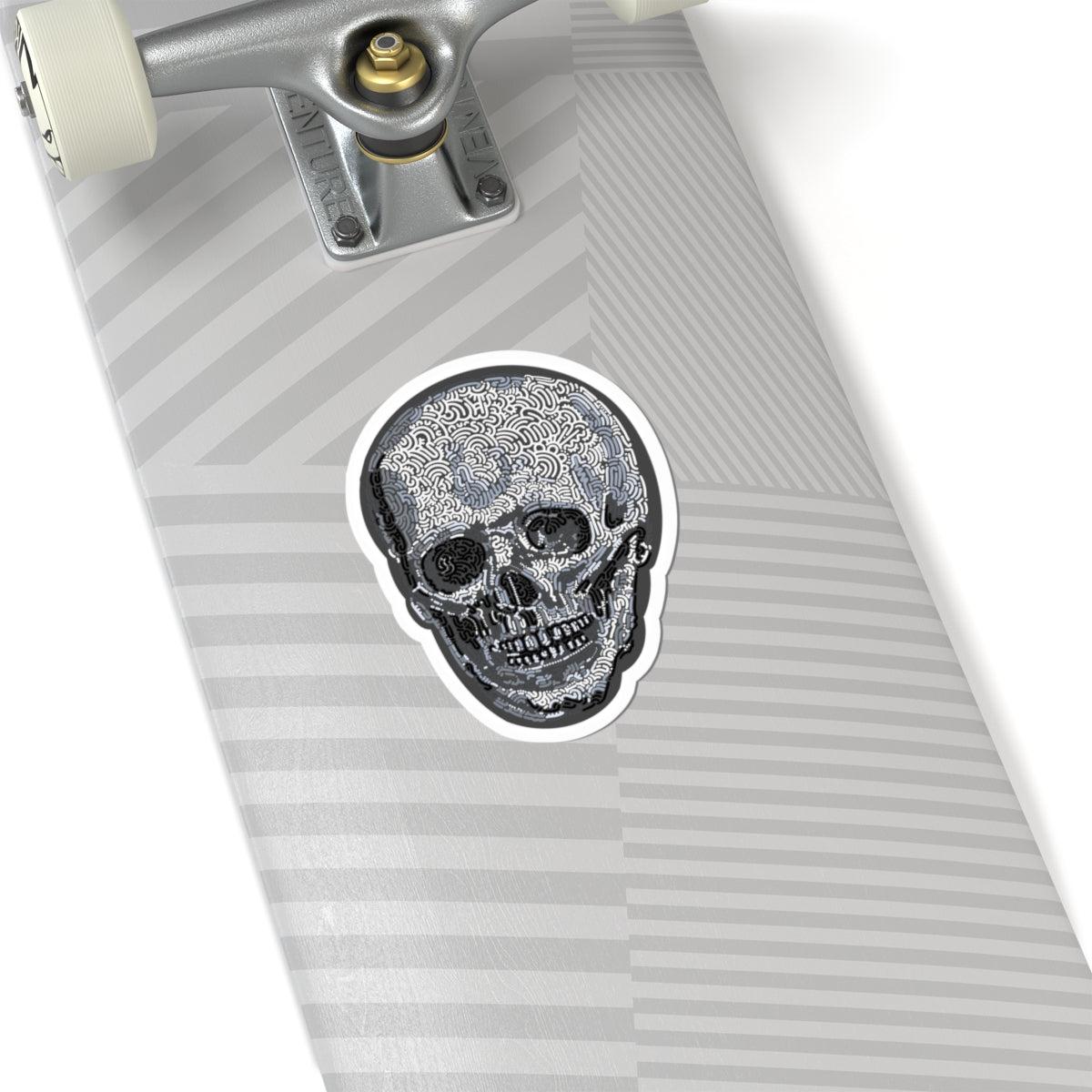 Detailed Skull Sticker - Anatomical Skull Art for Medical and Gothic Decor