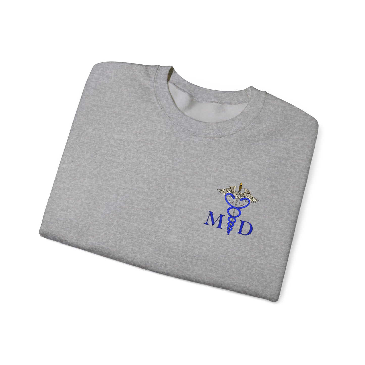 MD Caduceus Sweatshirt, Proud MD Apparel, Great Gift For Doctors, New Grad Doctors, Unisex Heavy Blend™ Crewneck Sweatshirt
