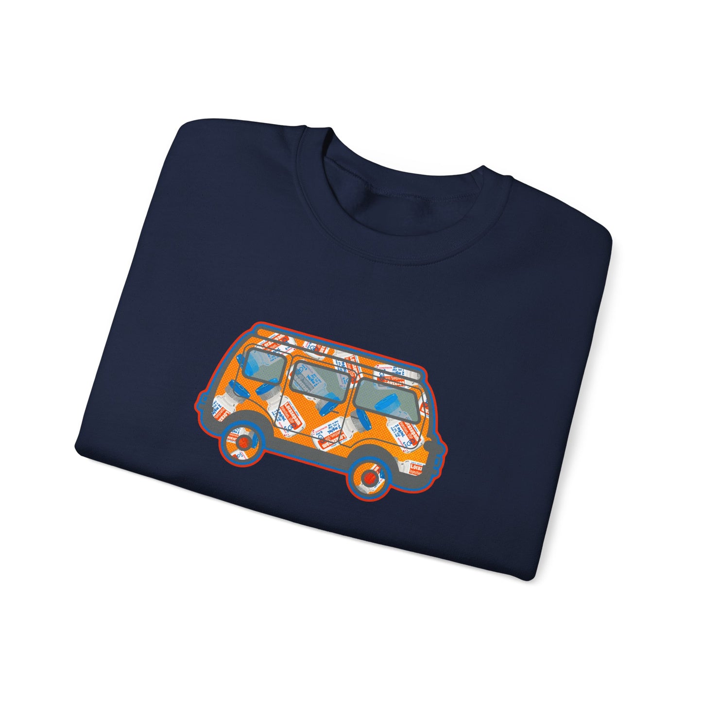 Hop on board with the "Get On The Van, The Ativan" sweatshirt! Great gift apparel for ICU, ER, Psych Nurses, Medical Techs