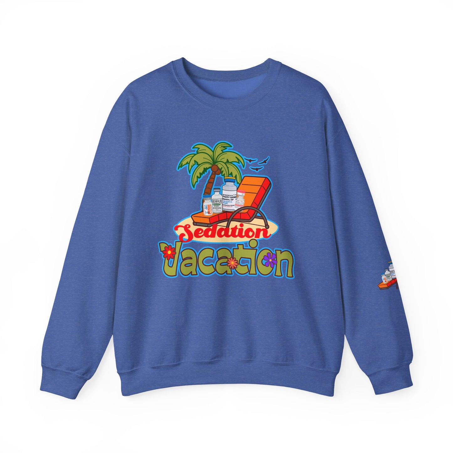 Sedation Vacation Sweatshirt, Relax in Style with ICU Humor, Daily Awakening Trial Humor, Great gift for ICU Nurses, Critical Care Doctors