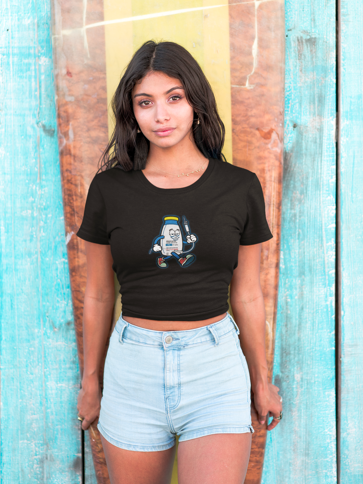 Propofol Pete - Funny Propofol Bottle Cartoon T-shirt for Nurses & Doctors