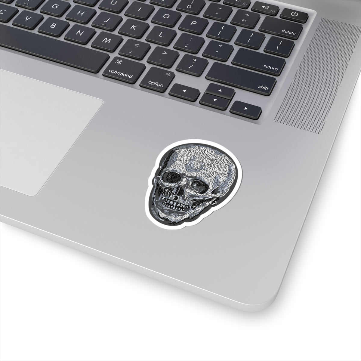 Detailed Skull Sticker - Anatomical Skull Art for Medical and Gothic Decor