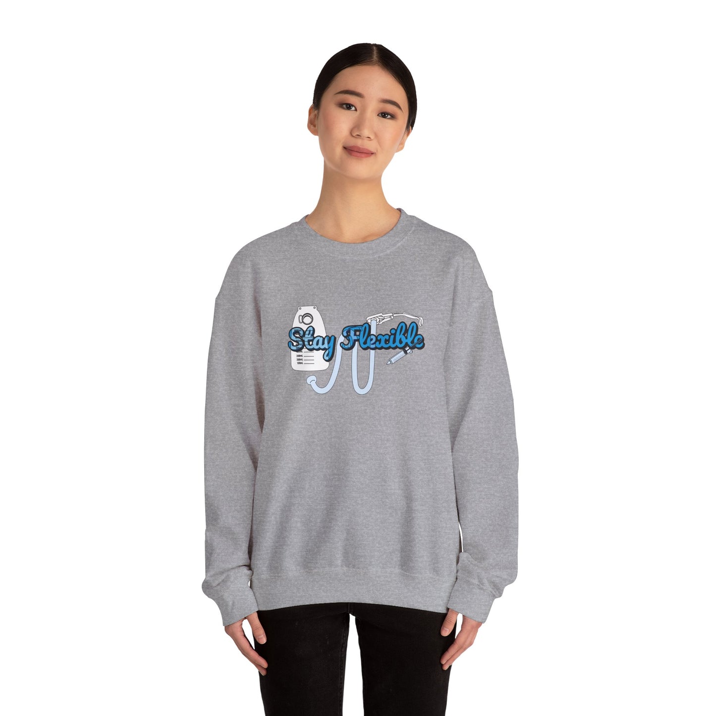 Stay Flexible Sweatshirt, Funny Nurse Humor, Flex-Seal Fecal Management, ICU, ER, Critical Care, RN Gift, Medical Gag Apparel