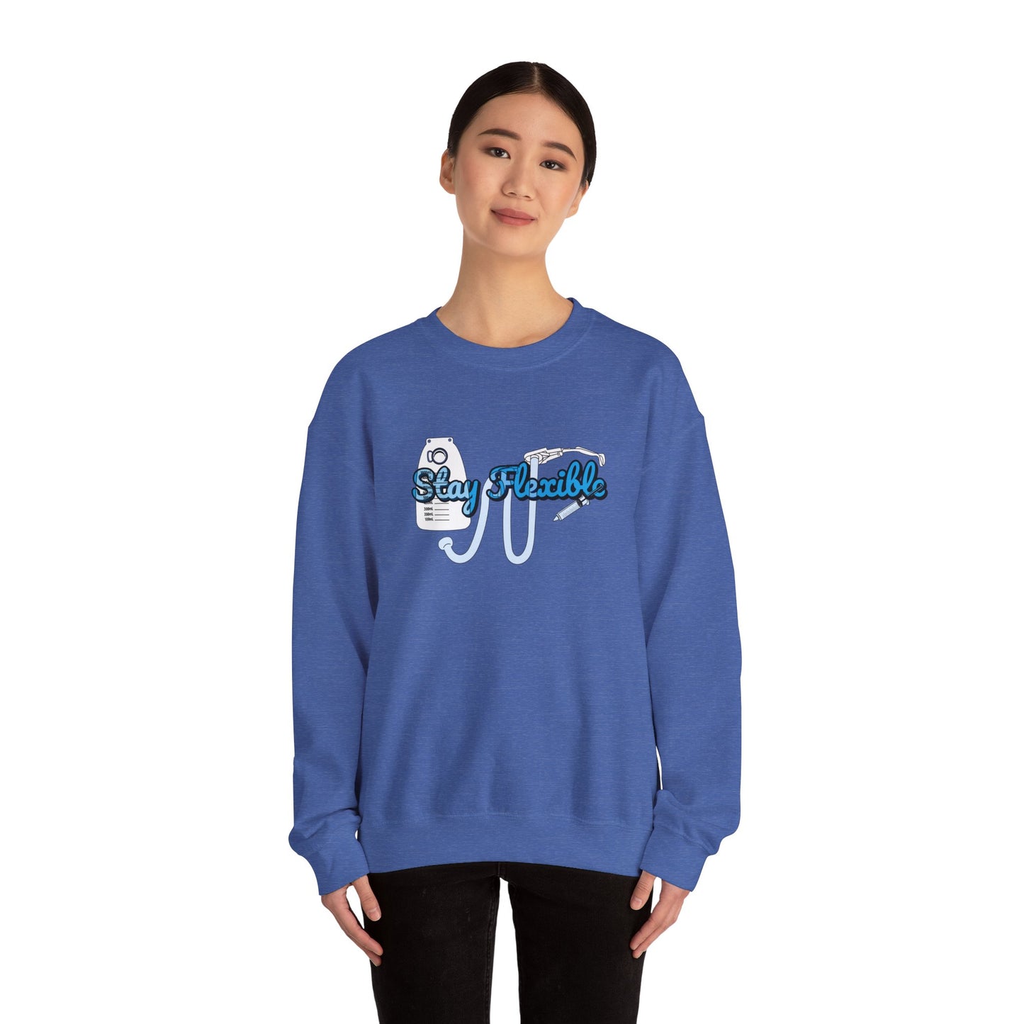 Stay Flexible Sweatshirt, Funny Nurse Humor, Flex-Seal Fecal Management, ICU, ER, Critical Care, RN Gift, Medical Gag Apparel