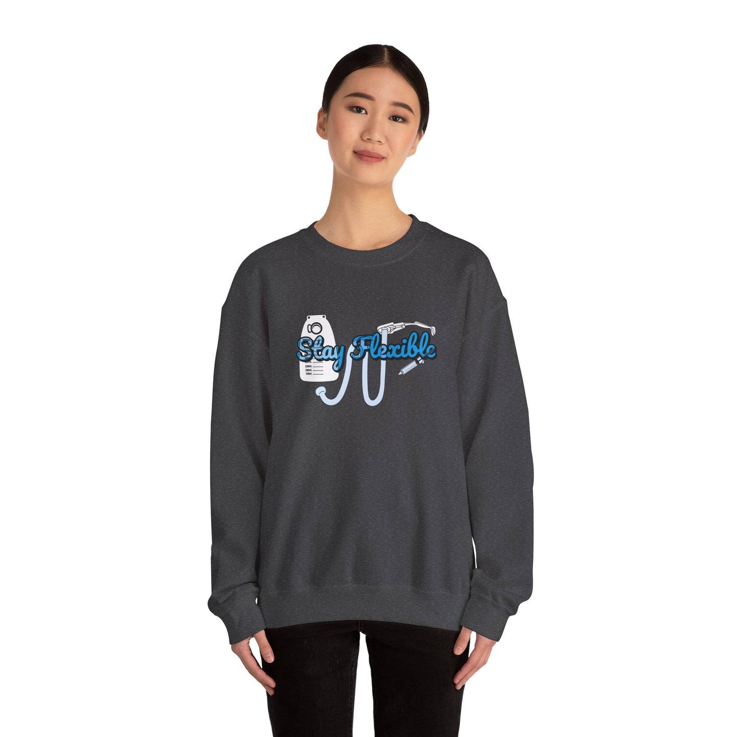 Stay Flexible Sweatshirt, Funny Nurse Humor, Flex-Seal Fecal Management, ICU, ER, Critical Care, RN Gift, Medical Gag Apparel