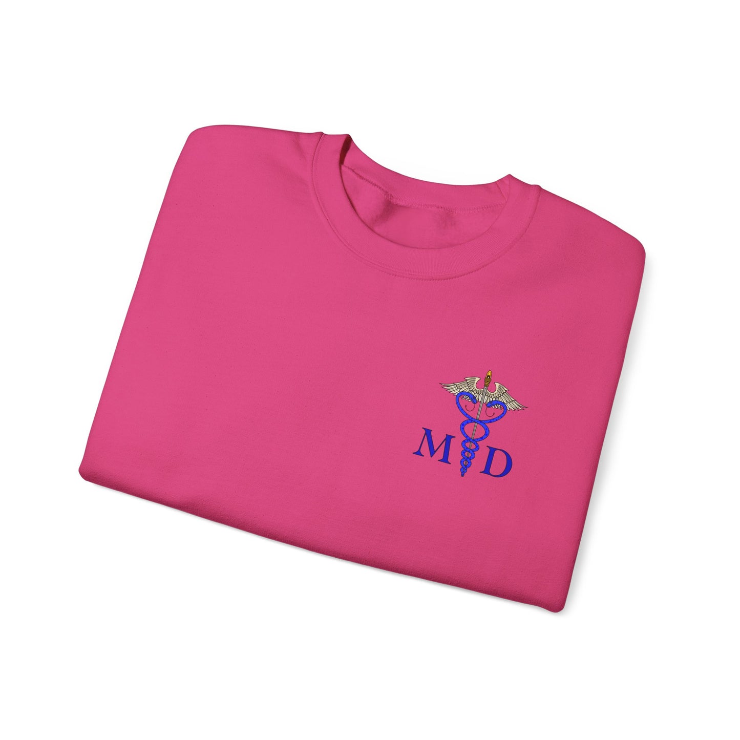 MD Caduceus Sweatshirt, Proud MD Apparel, Great Gift For Doctors, New Grad Doctors, Unisex Heavy Blend™ Crewneck Sweatshirt