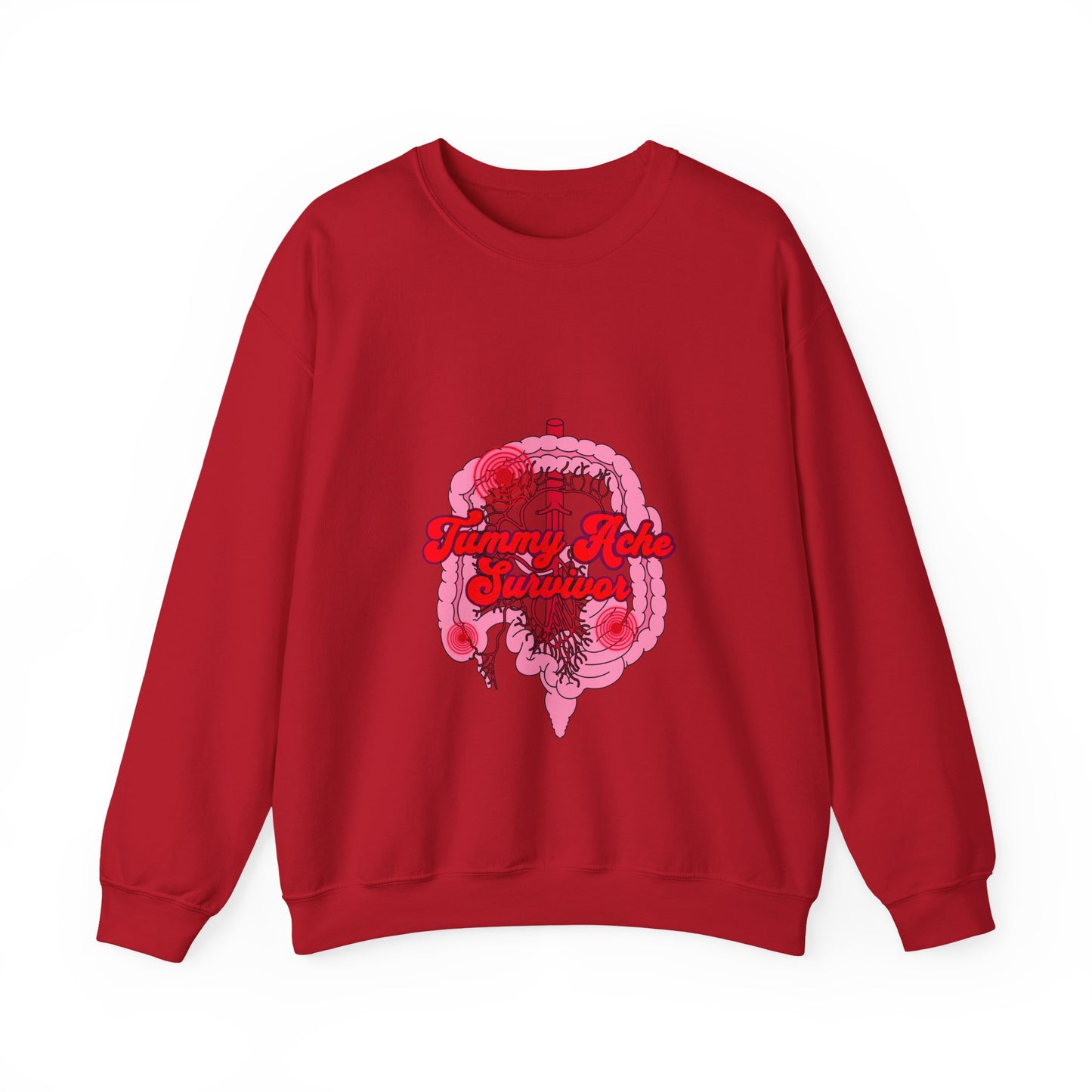 Tummy Ache Survivor Sweatshirt , Funny Nurse and Medical Humor Apparel,Unisex Heavy Blend™ Crewneck Sweatshirt, Humor Apparel For Nurses