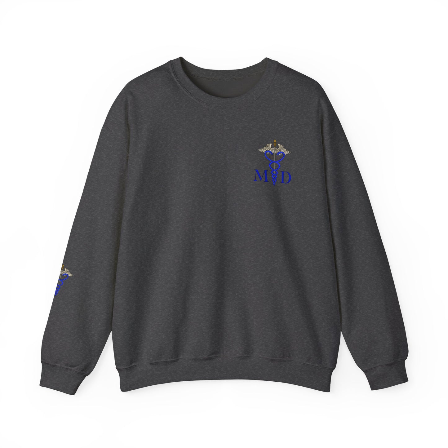 MD Caduceus Sweatshirt, Proud MD Apparel, Great Gift For Doctors, New Grad Doctors, Unisex Heavy Blend™ Crewneck Sweatshirt