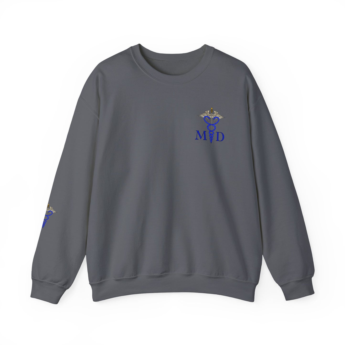 MD Caduceus Sweatshirt, Proud MD Apparel, Great Gift For Doctors, New Grad Doctors, Unisex Heavy Blend™ Crewneck Sweatshirt