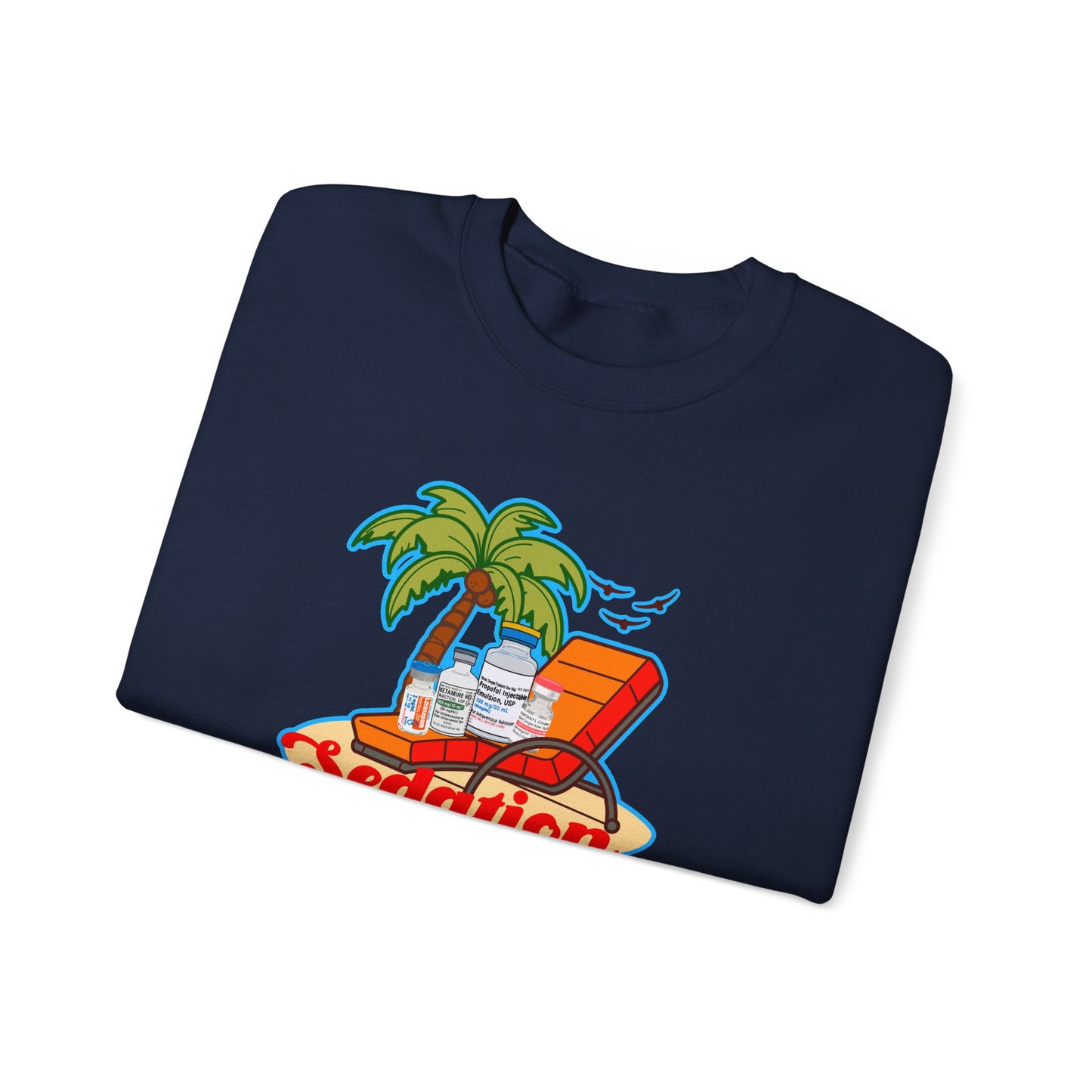 Sedation Vacation Sweatshirt, Relax in Style with ICU Humor, Daily Awakening Trial Humor, Great gift for ICU Nurses, Critical Care Doctors