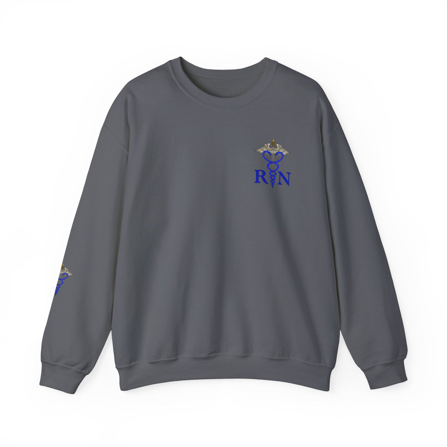 RN Caduceus Sweatshirt , Proud Nurse Apparel, Great Gift For Nurses, New Grad Nurses, Unisex Heavy Blend™ Crewneck Sweatshirt