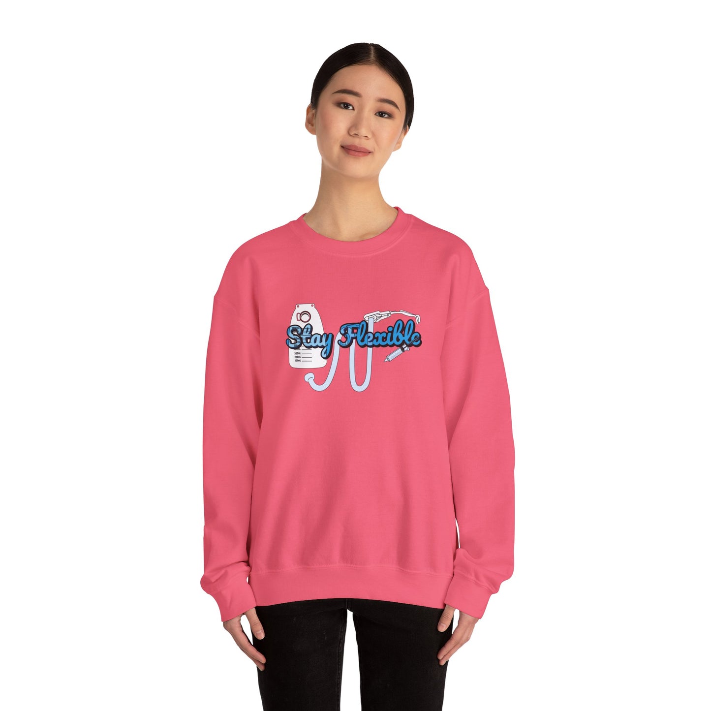 Stay Flexible Sweatshirt, Funny Nurse Humor, Flex-Seal Fecal Management, ICU, ER, Critical Care, RN Gift, Medical Gag Apparel