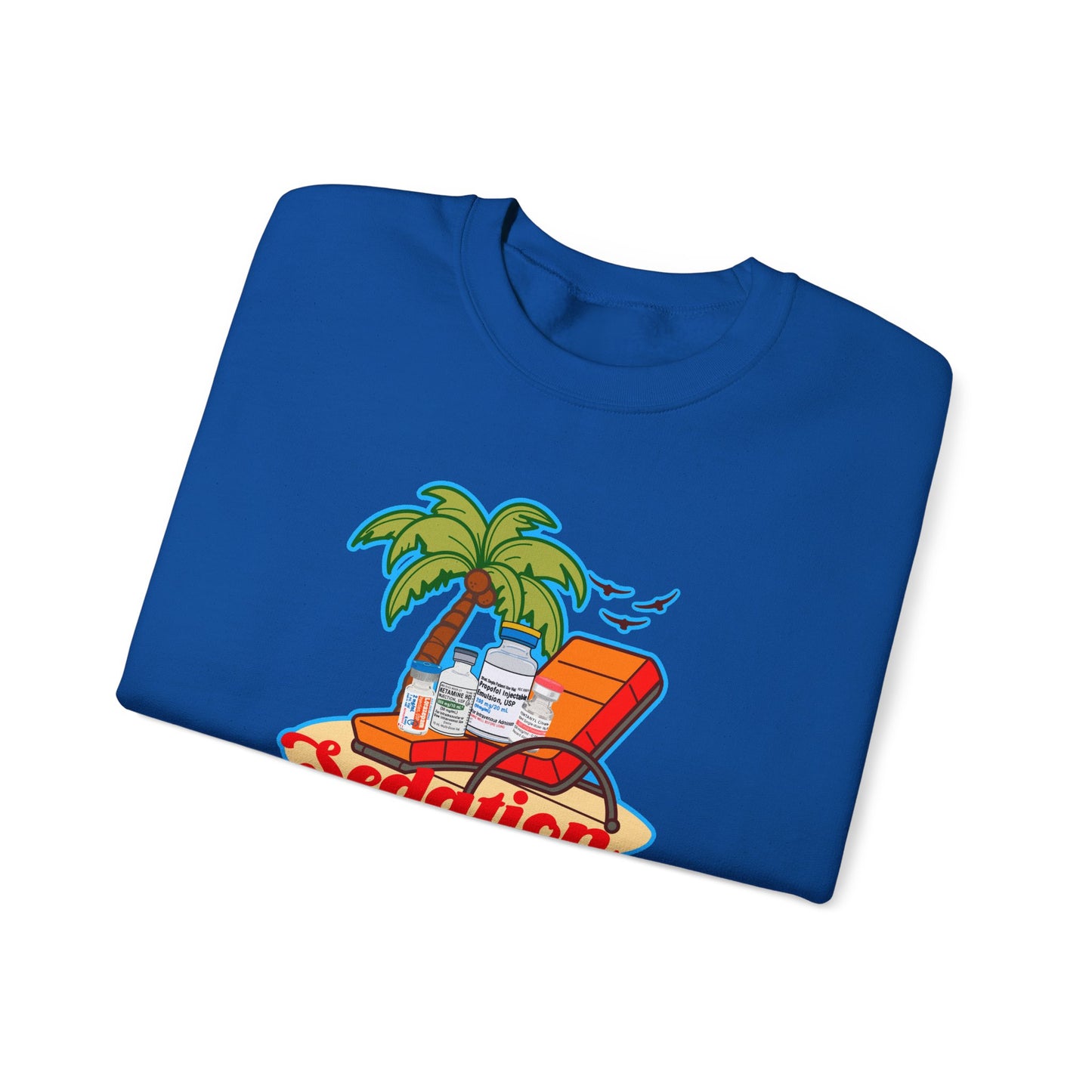 Sedation Vacation Sweatshirt, Relax in Style with ICU Humor, Daily Awakening Trial Humor, Great gift for ICU Nurses, Critical Care Doctors