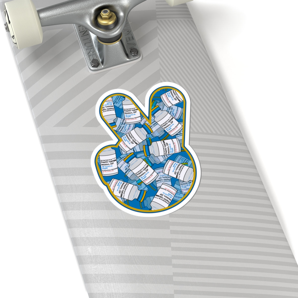 Peace and Quiet - Propofol Peace Sign Sticker
