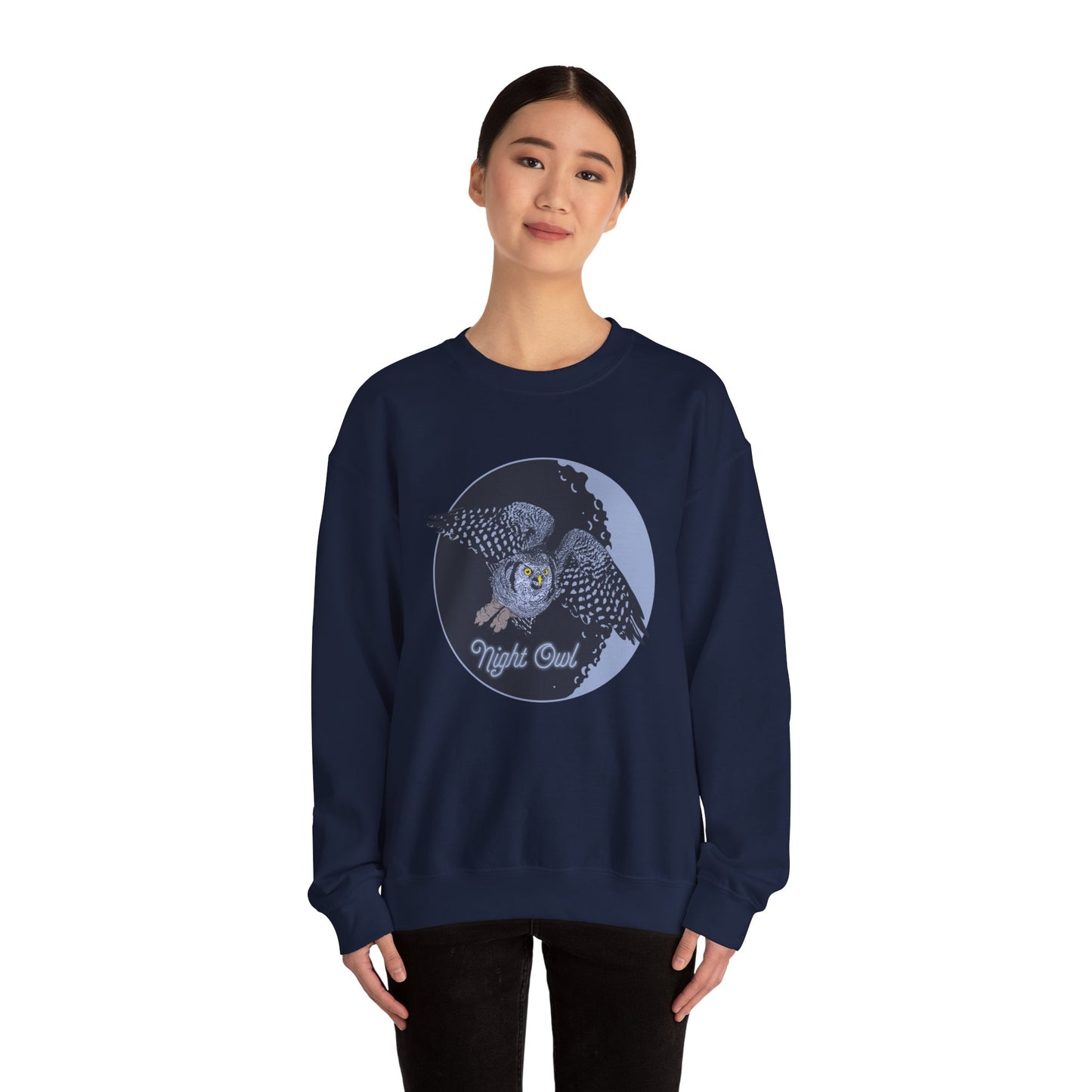 Night Owl Sweatshirt, Unisex Crewneck Sweater, Gift for Night Owl Nurse, Nightshift worker