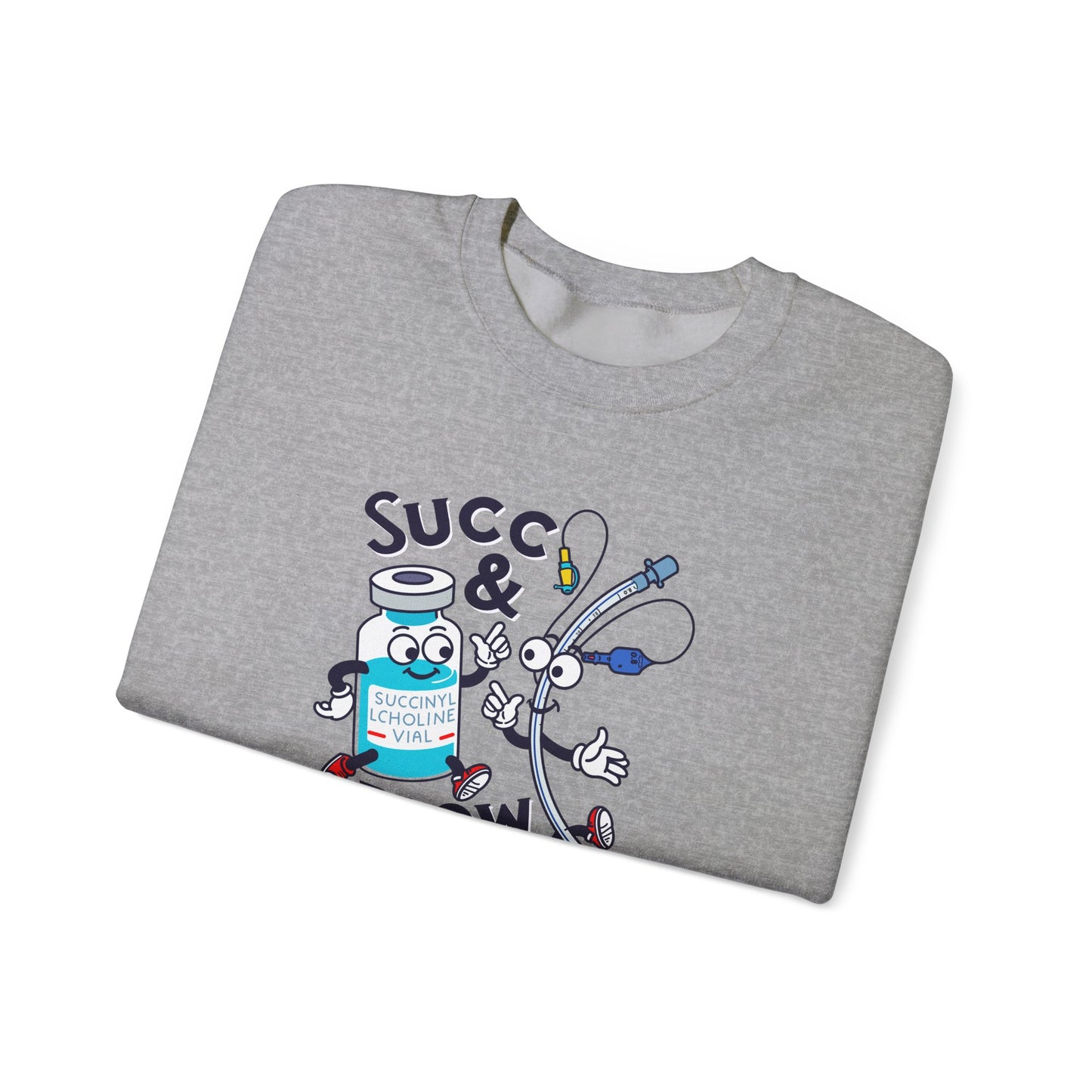 Succ and Blow Sweatshirt, Funny ICU Nurse & Anesthesia Humor, Succinylcholine, ET Tube Design, Respiratory, Intubation RN Sweatshirt