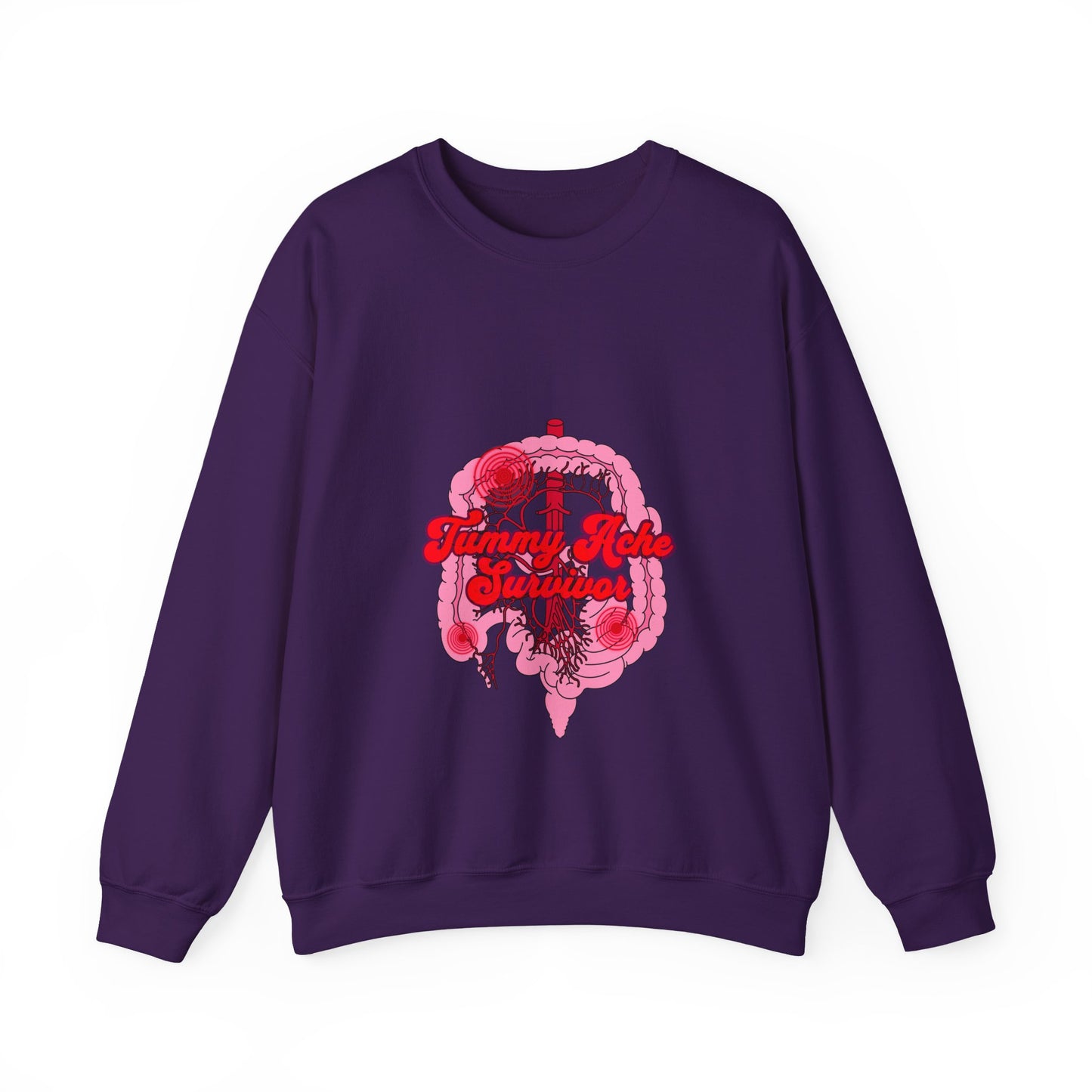 Tummy Ache Survivor Sweatshirt , Funny Nurse and Medical Humor Apparel,Unisex Heavy Blend™ Crewneck Sweatshirt, Humor Apparel For Nurses