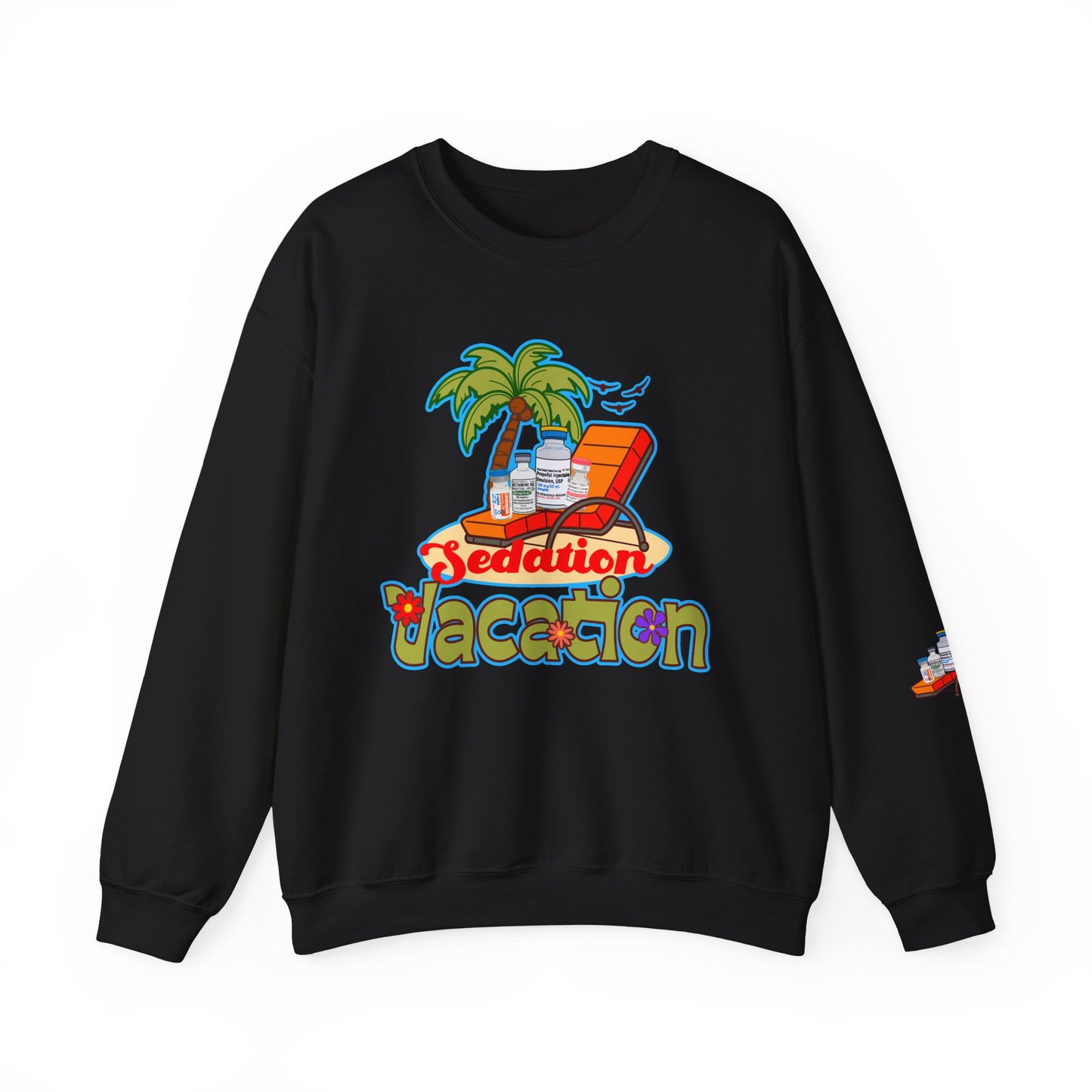 Sedation Vacation Sweatshirt, Relax in Style with ICU Humor, Daily Awakening Trial Humor, Great gift for ICU Nurses, Critical Care Doctors