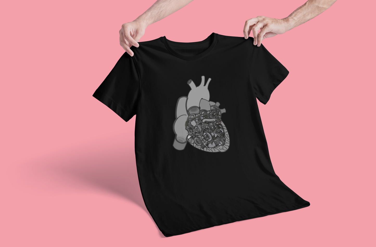 Valves and Ventricles - Heart Anatomy/Car Engine Mash Up T-Shirt