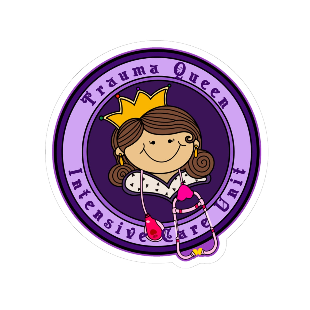 Trauma Queen TICU Nurse Sticker