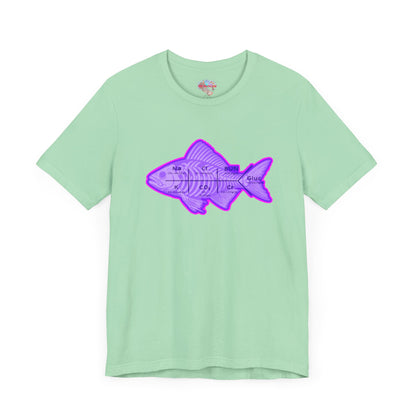 Fishbones T-Shirt , Medical Lab Values and Fish Skeleton Mashup, Funny Nursing  and Lab Tech Apparel, ICU & ER Gift
