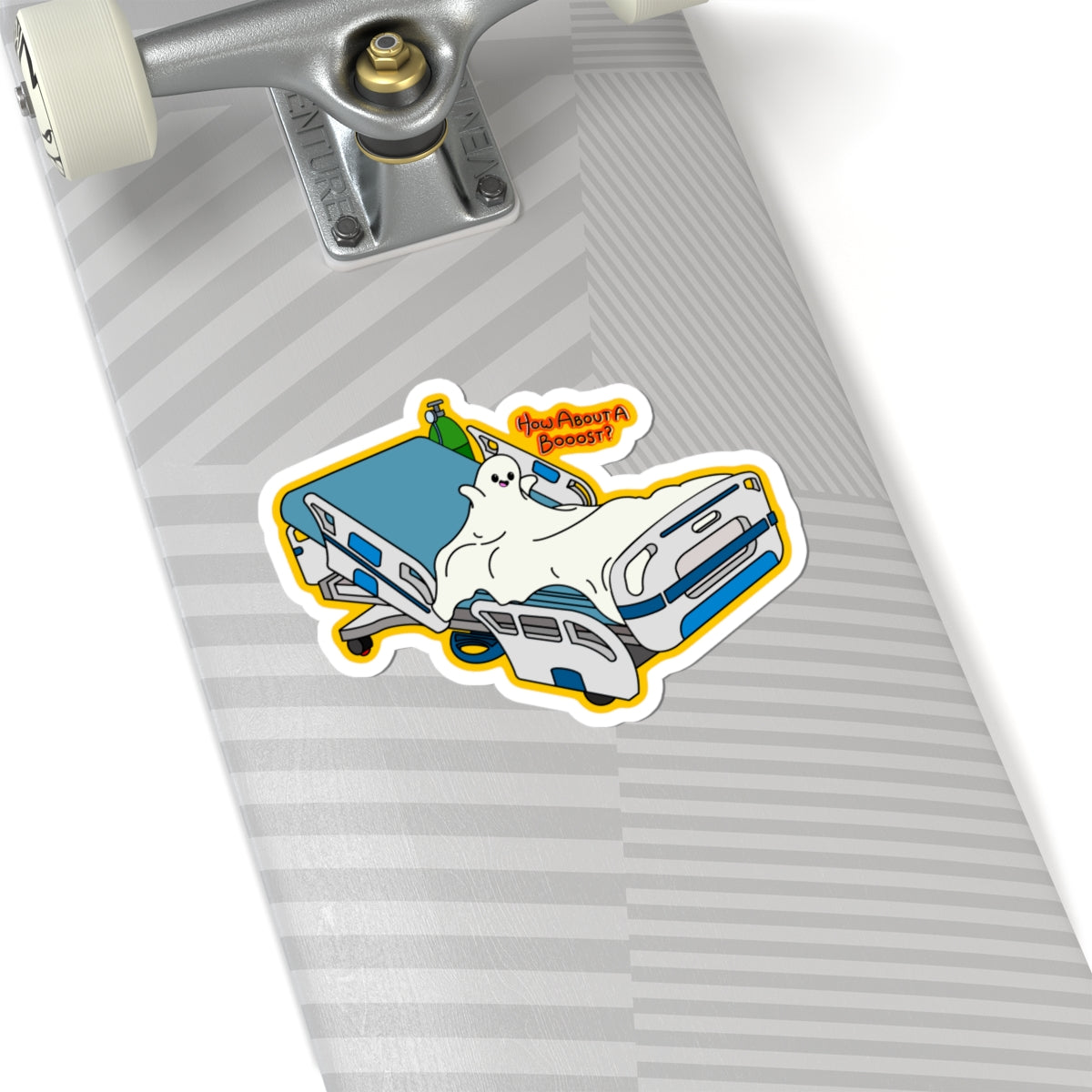 How About a Booost? - Halloween Nursing Ghost Sticker - Great Gift For Nurses/CNA's