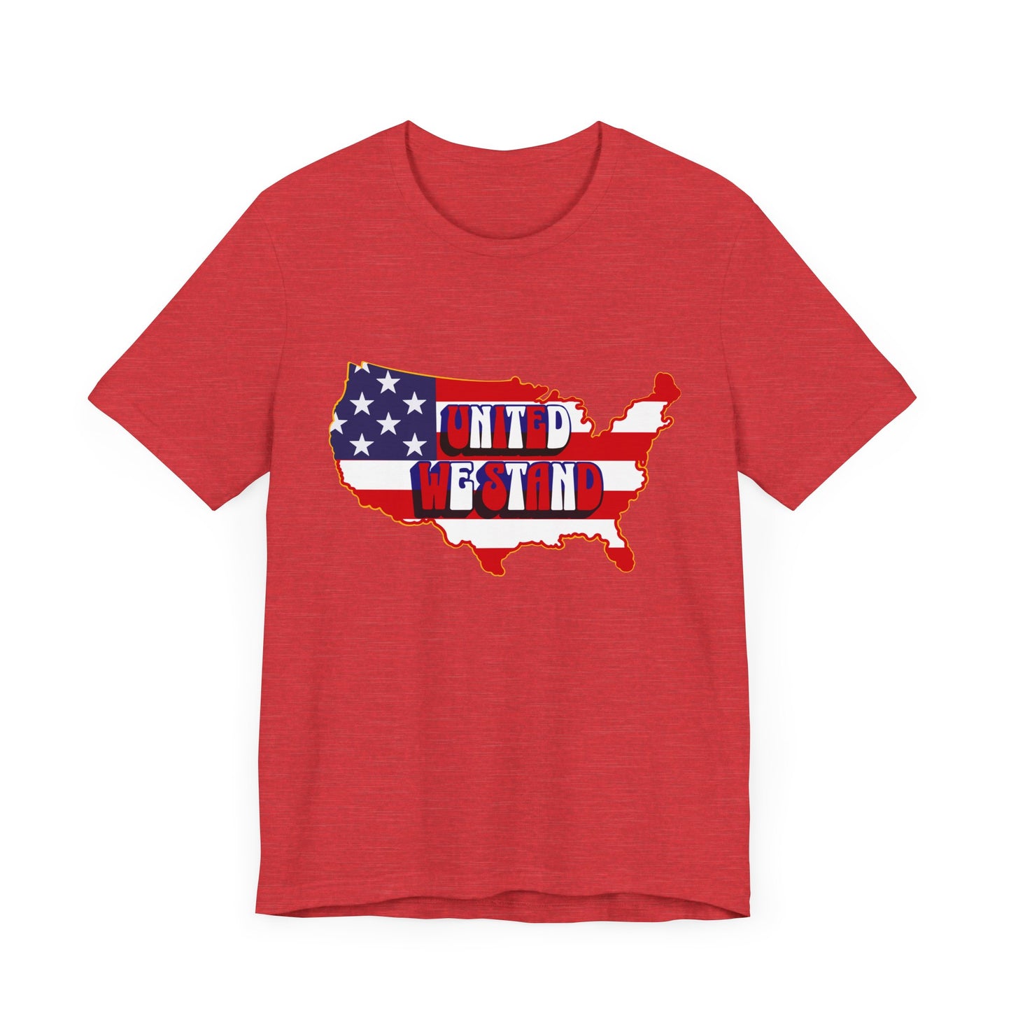 United We Stand T-Shirt - Patriotic USA Map Design