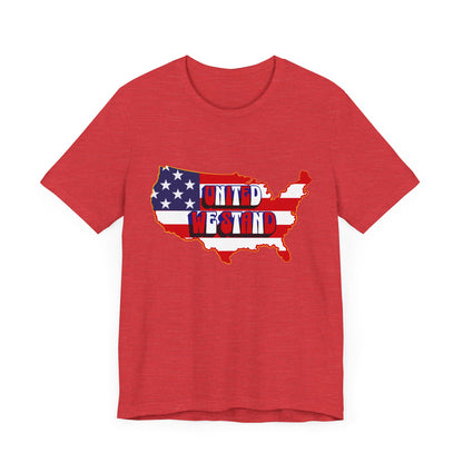 United We Stand T-Shirt - Patriotic USA Map Design