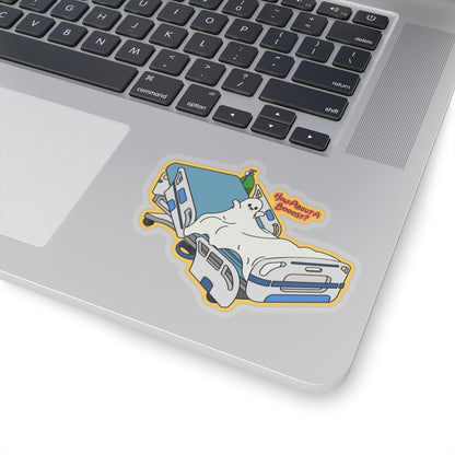 How About a Booost? - Halloween Nursing Ghost Sticker - Great Gift For Nurses/CNA's