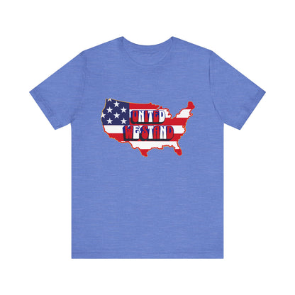 United We Stand T-Shirt - Patriotic USA Map Design