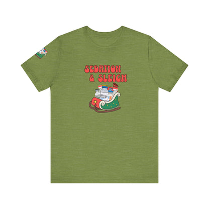 Sedation & Sleigh T-Shirt, Funny Nurse Christmas Shirt, ICU RN Holiday Tee, Propofol, Ativan, Ketamine, Fentanyl, Medical Humor Gift
