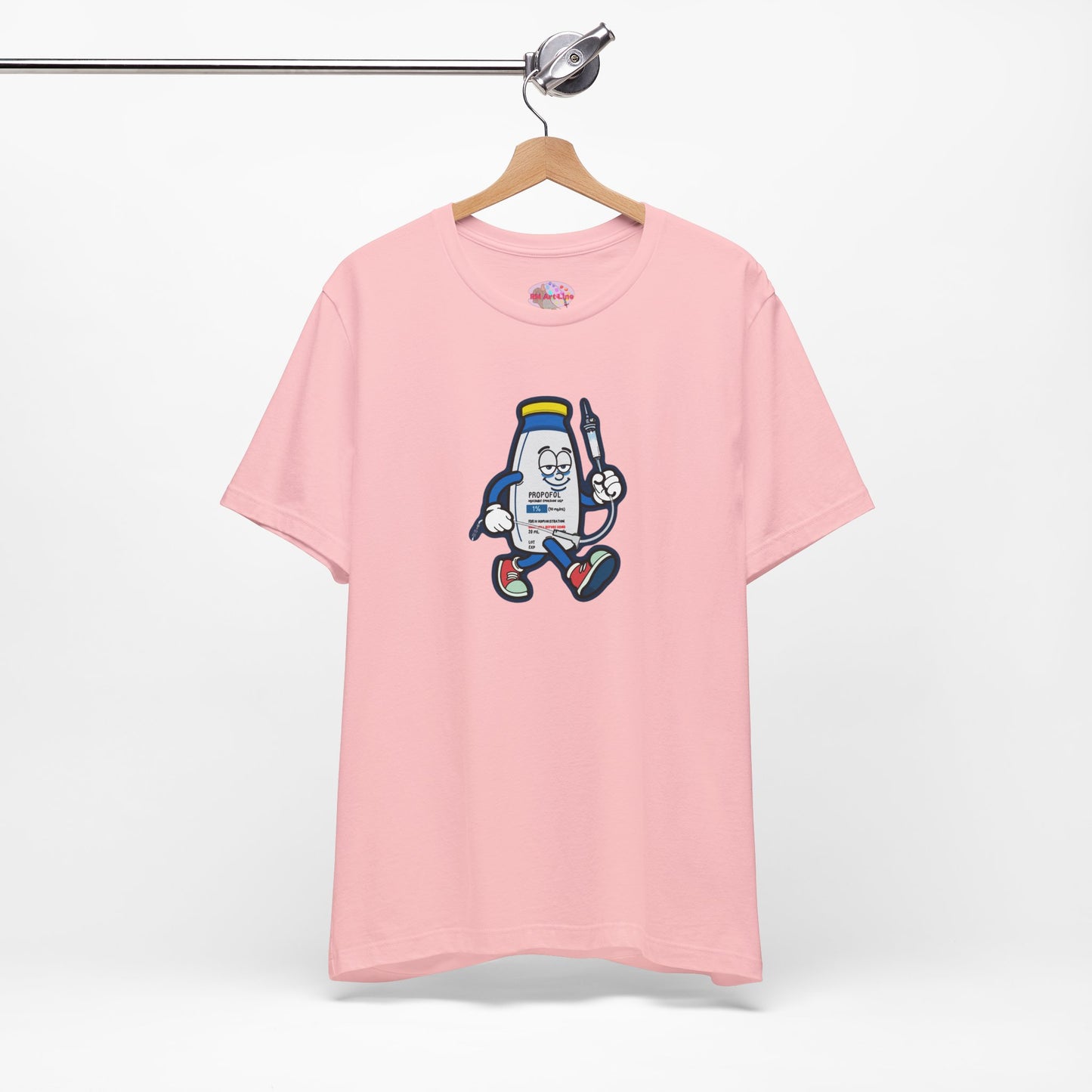 Propofol Pete - Funny Propofol Bottle Cartoon T-shirt for Nurses & Doctors